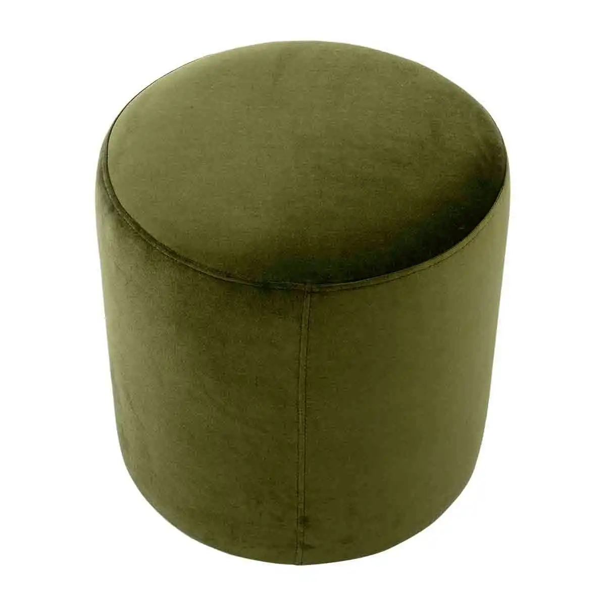 Juliette Velvet Ottoman (40cm, Olive)