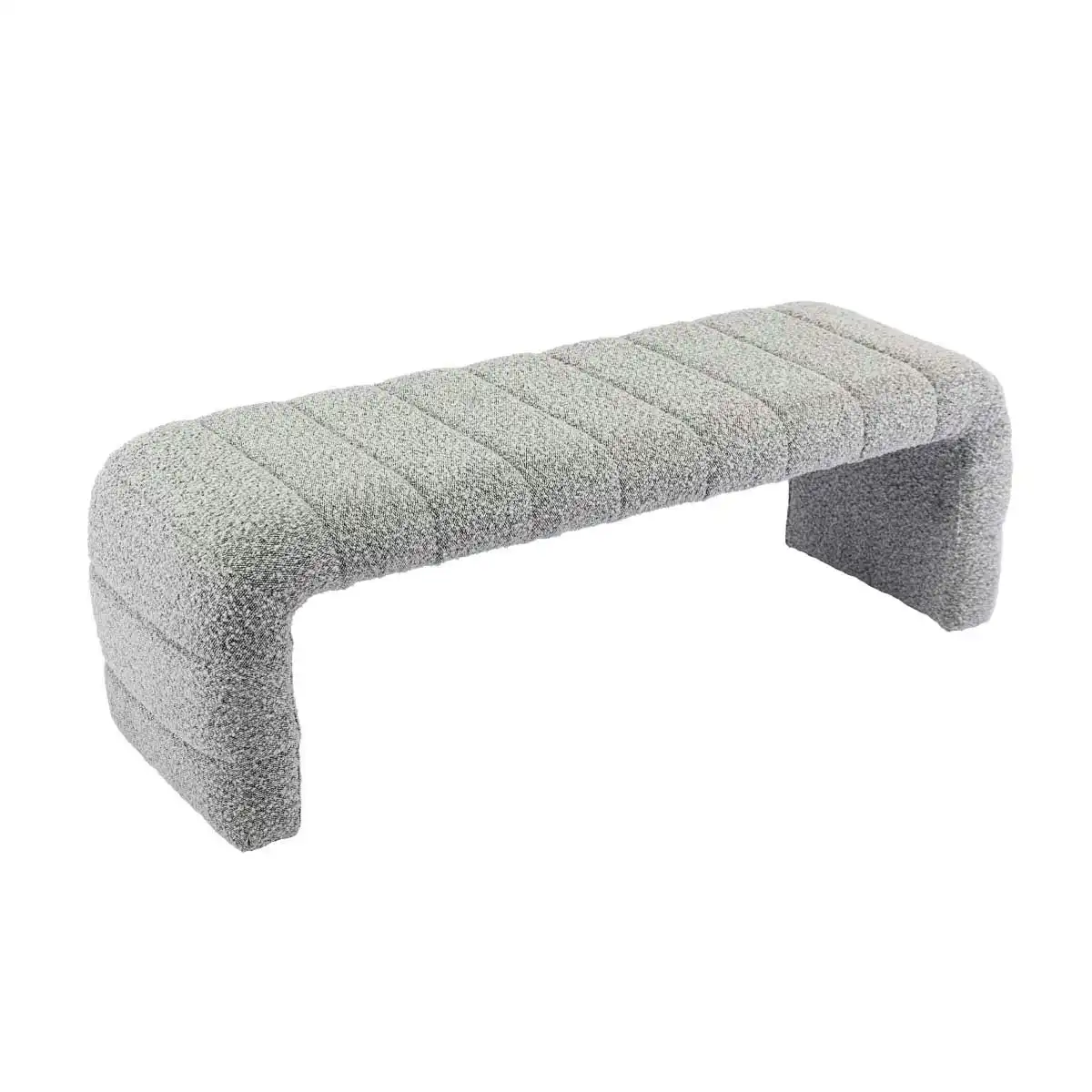 Blake Boucle Bench (Mixed Grey)