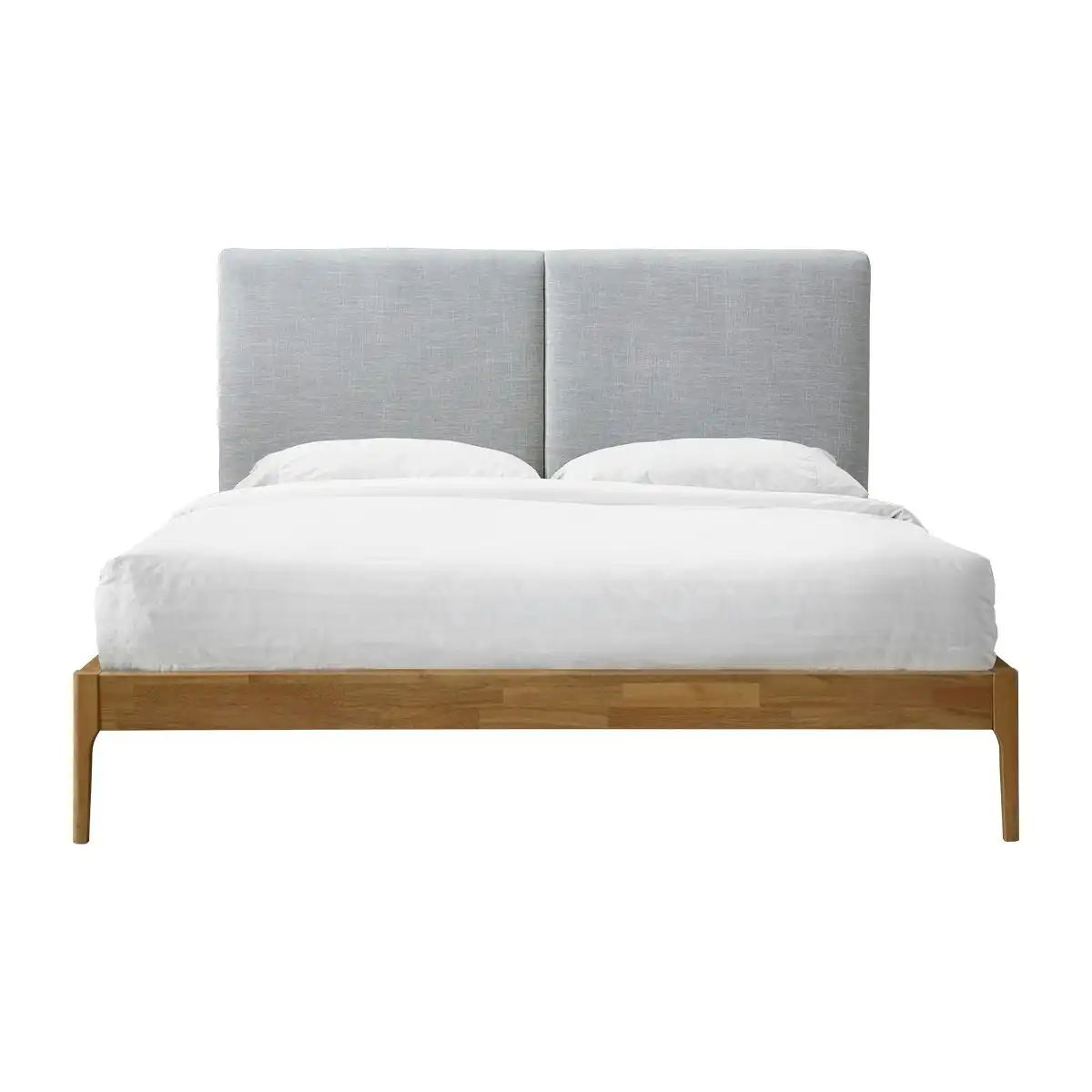 Austen Queen Bed (Oak, Light Grey)