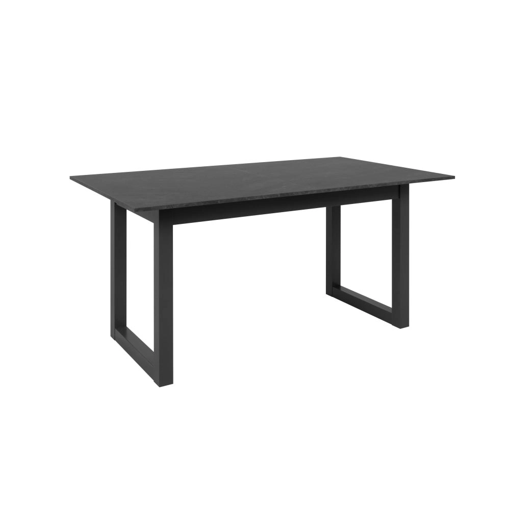 Design Square Kavita Modern wooden Extendable Rectangular Kitchen Dining Table 160-200cm - Black