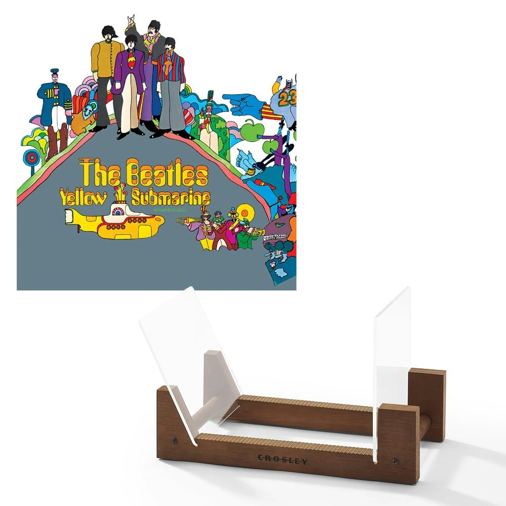 The Beatles - Yellow Submarine - Vinyl Album & Crosley Record Storage Display Stand