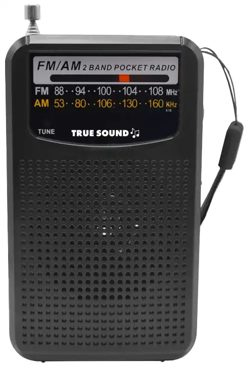 True Sound Portable AM/FM Pocket Radio