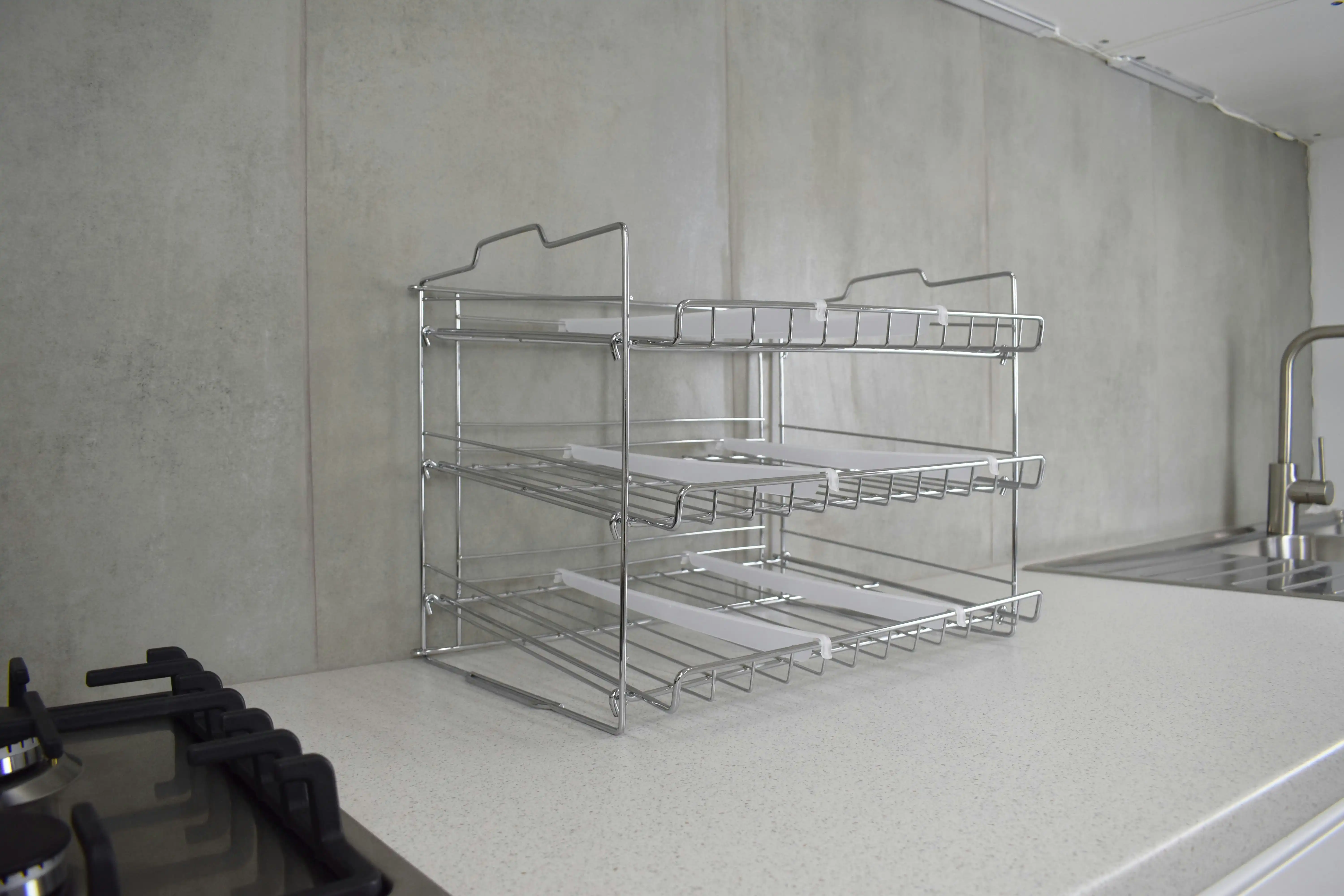 The Kitchen Galleria Adjustable 3 Tier Can/Jar Storage Organiser