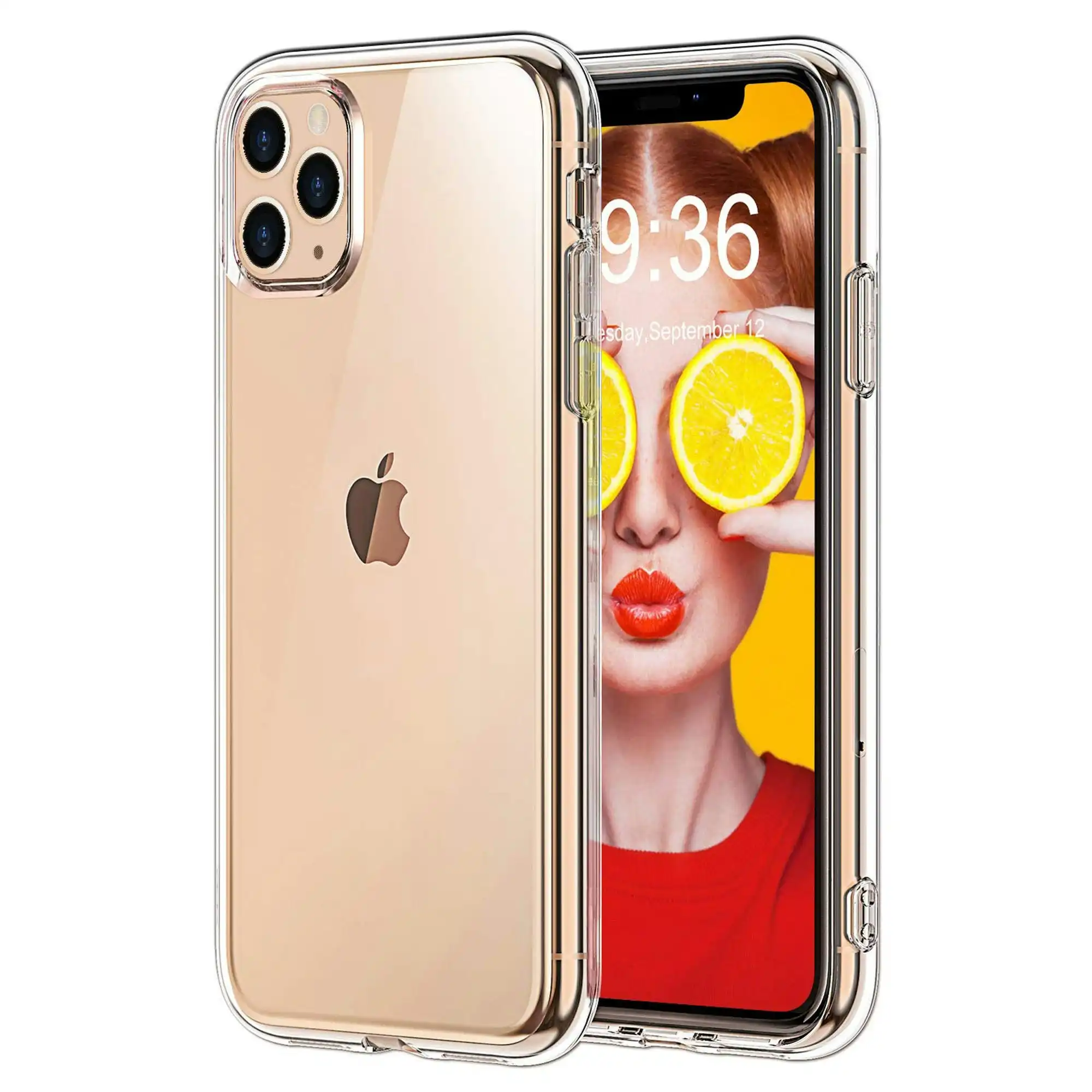 MEZON Apple iPhone 11 Pro (5.8") Ultra Slim Premium Crystal Clear TPU Gel Back Case – Wireless Charging Compatible