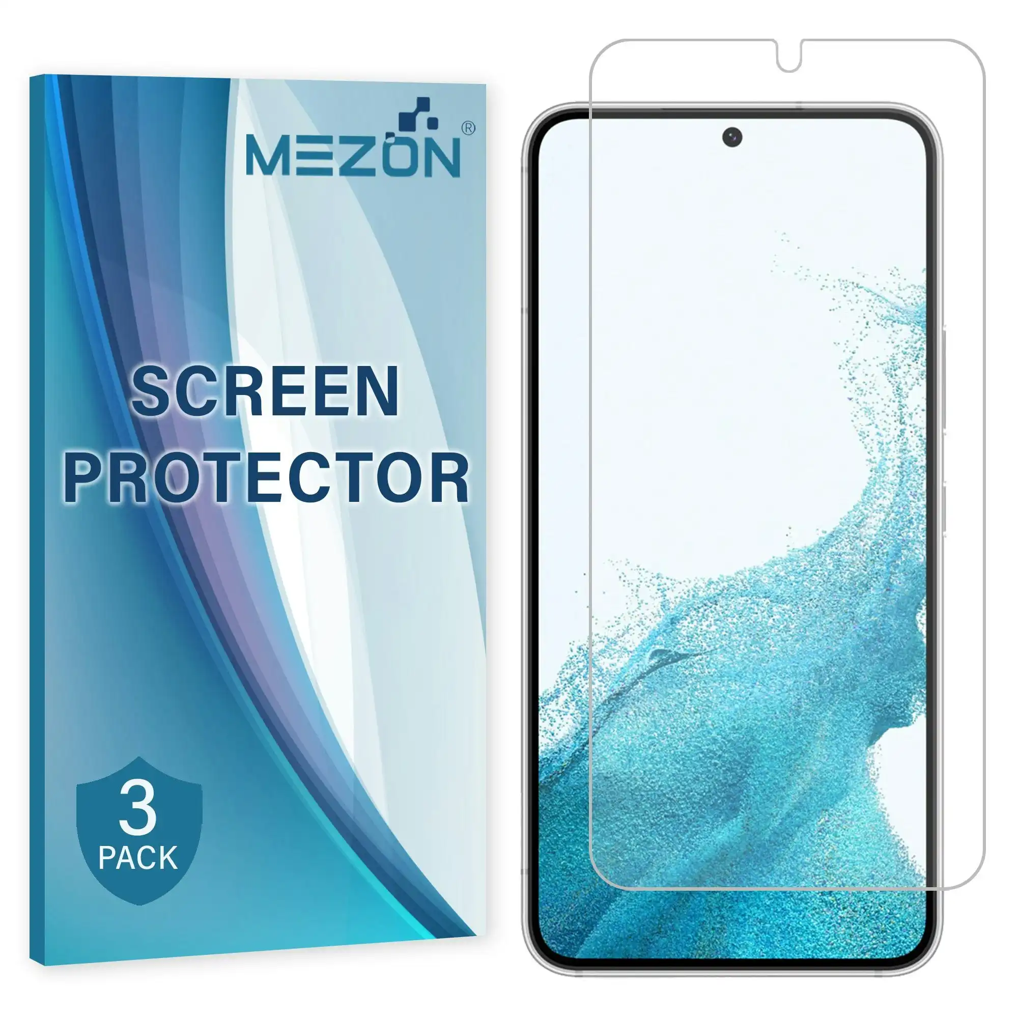 [3 Pack] MEZON Samsung Galaxy S22 5G Anti-Glare Matte Screen Protector Case Friendly Film (S22 5G, Matte)