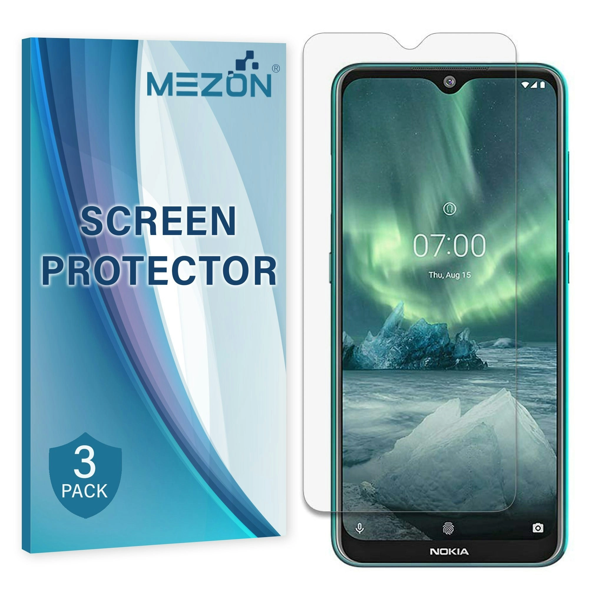 [3 Pack] MEZON Nokia G50 Ultra Clear Screen Protector Case Friendly Film (Nokia G50, Clear)