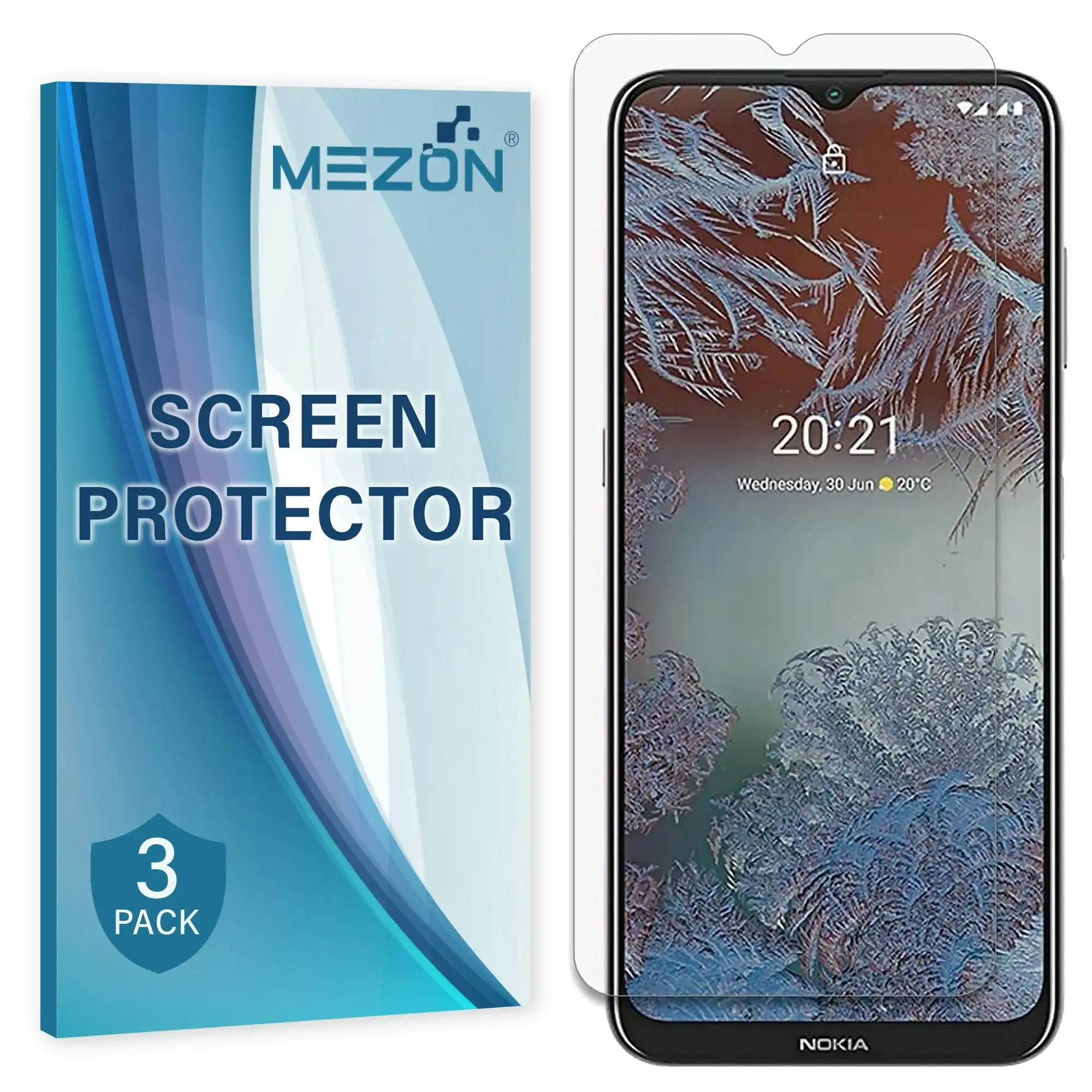 [3 Pack] MEZON Nokia G20 Anti-Glare Matte Screen Protector Case Friendly Film (Nokia G20, Matte)