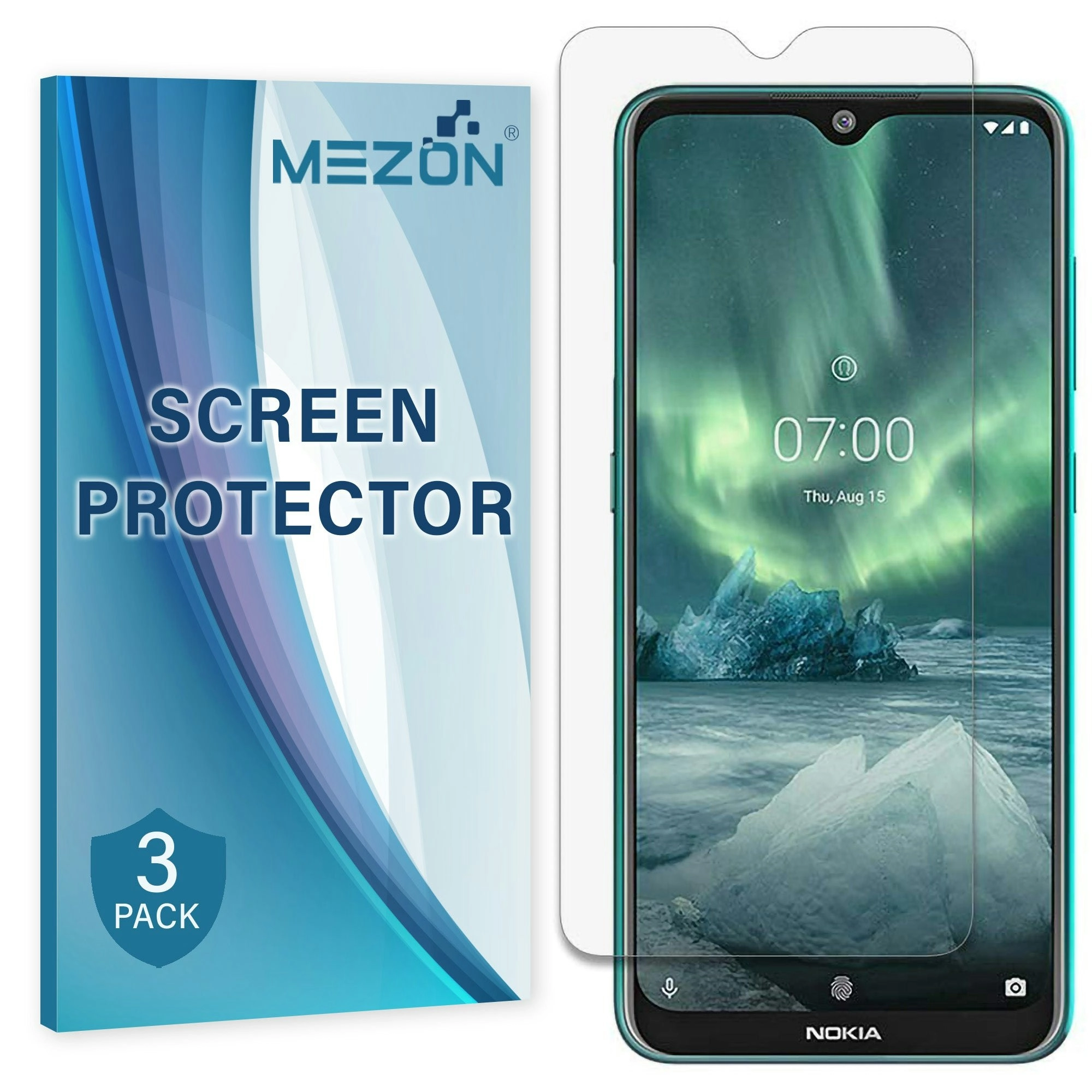 [3 Pack] MEZON Nokia 7.2 Anti-Glare Matte Screen Protector Case Friendly Film (Nokia 7.2, Matte)