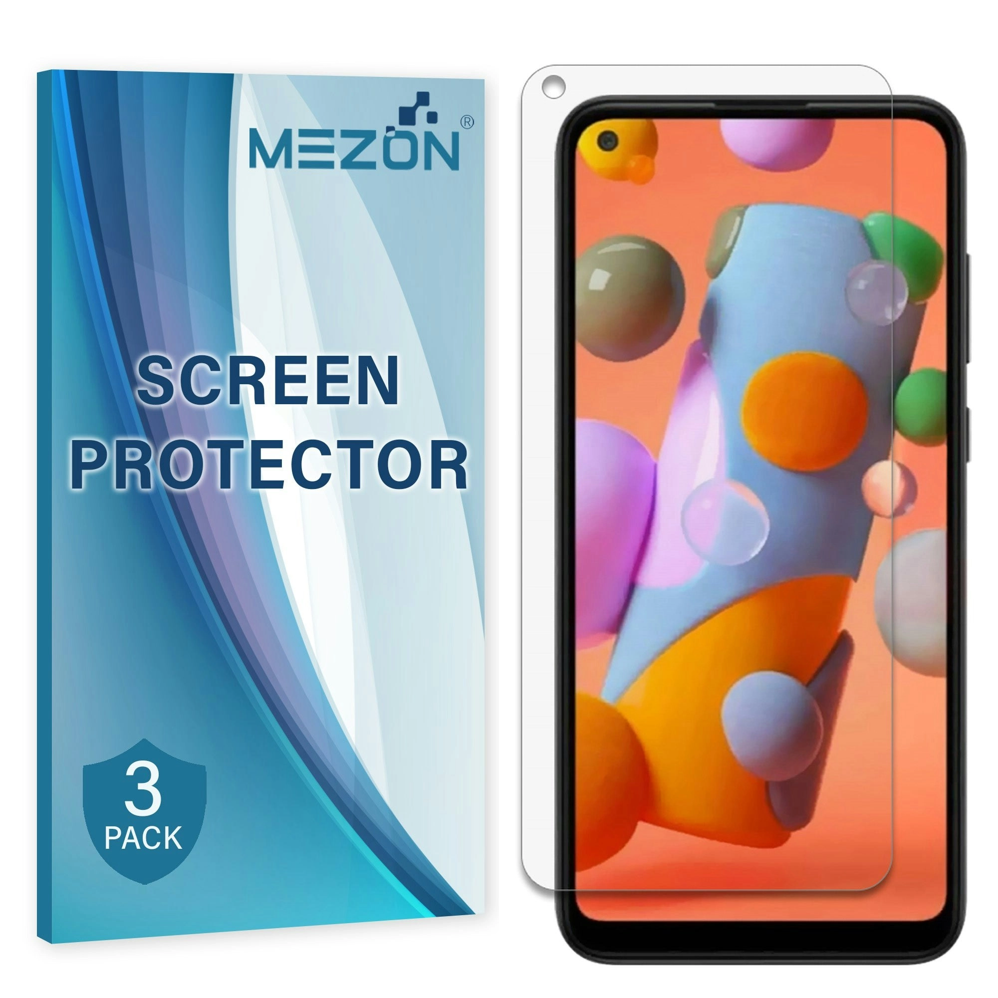 [3 Pack] MEZON Samsung Galaxy A11 Anti-Glare Matte Screen Protector Case Friendly Film (A11, Matte)