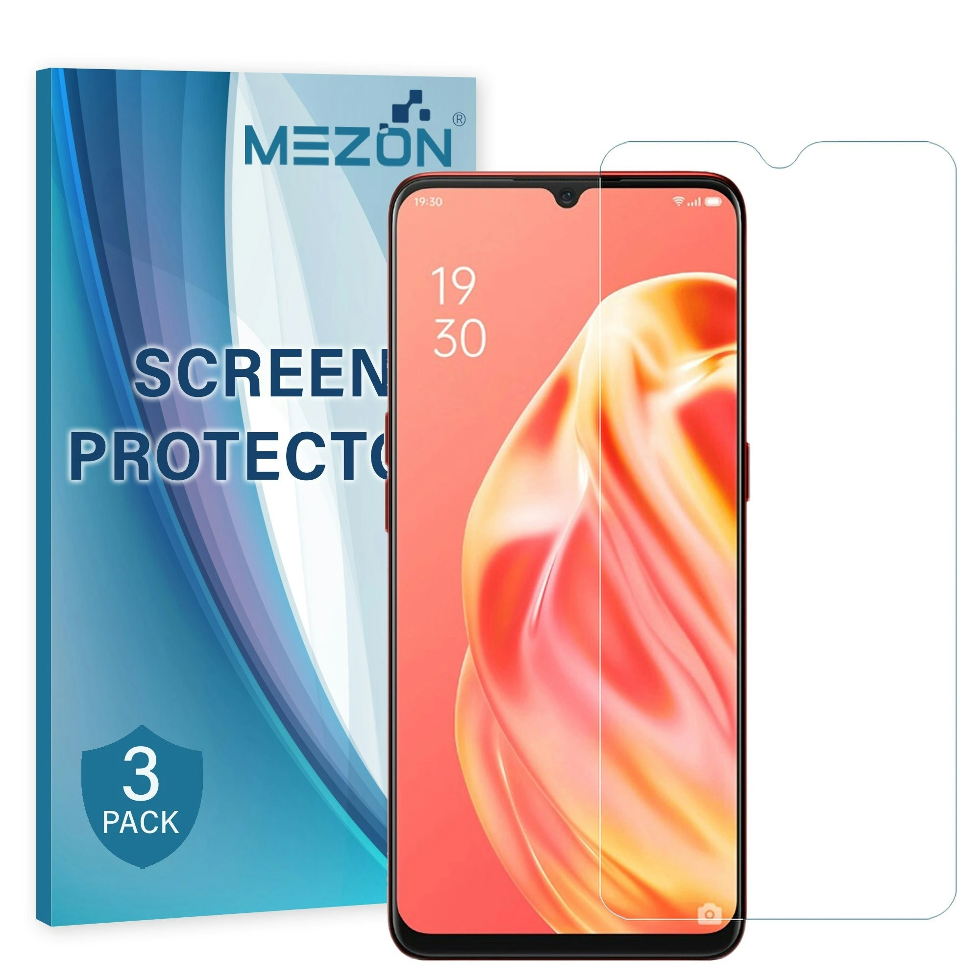 [3 Pack] MEZON Realme C12 Anti-Glare Matte Screen Protector Case Friendly Film (Realme C12, Matte)