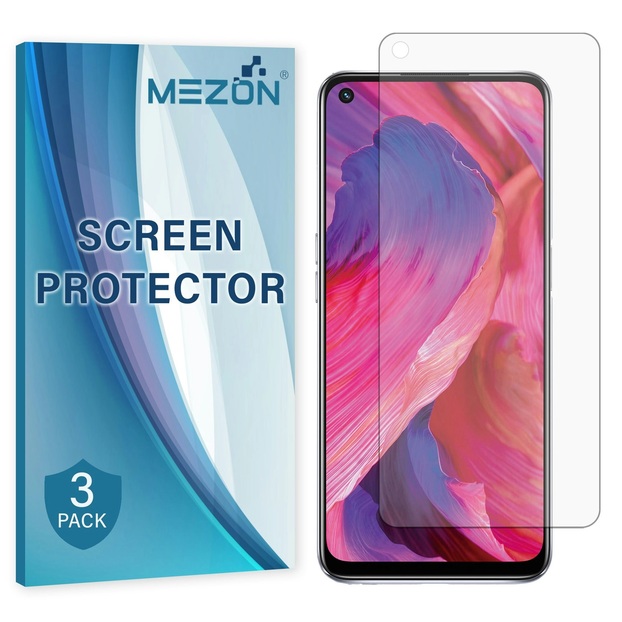 [3 Pack] MEZON OPPO A74 5G Anti-Glare Matte Screen Protector Case Friendly Film (OPPO A74 5G, Matte)