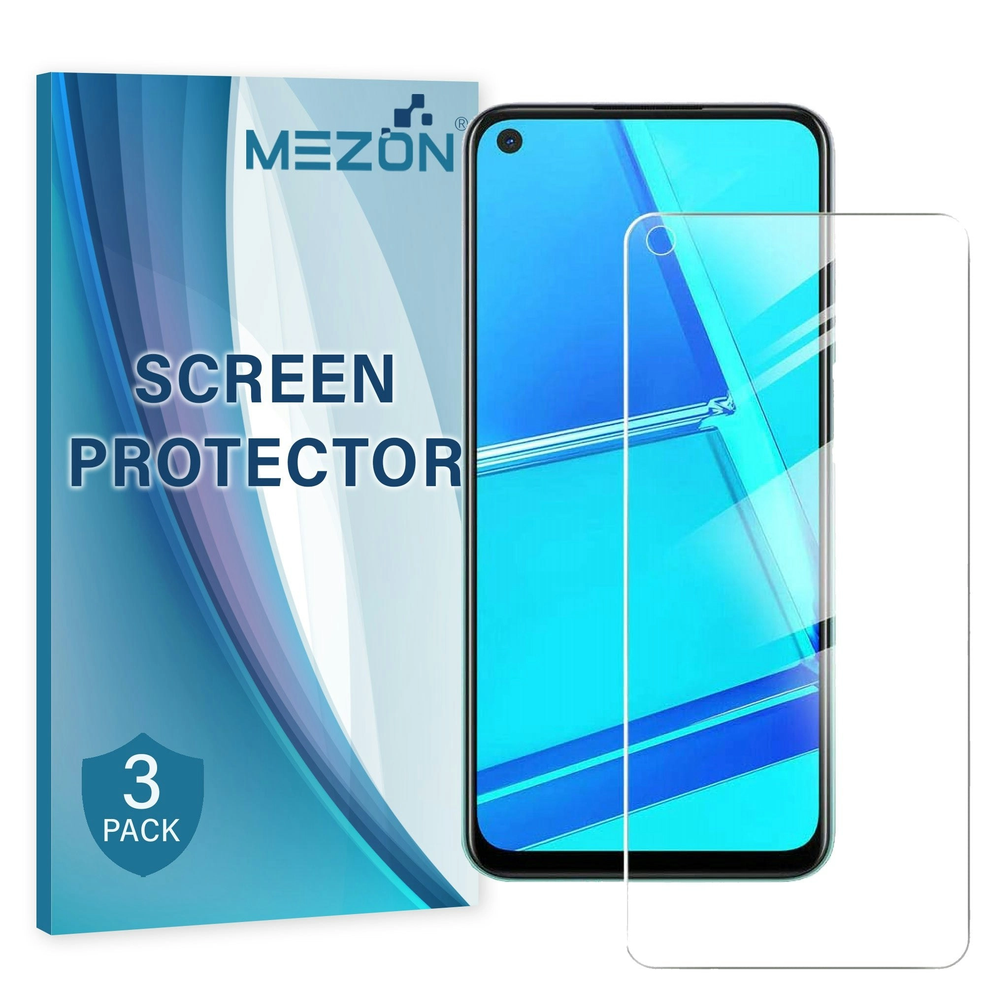 [3 Pack] MEZON OPPO A52 Anti-Glare Matte Screen Protector Case Friendly Film (A52, Matte)