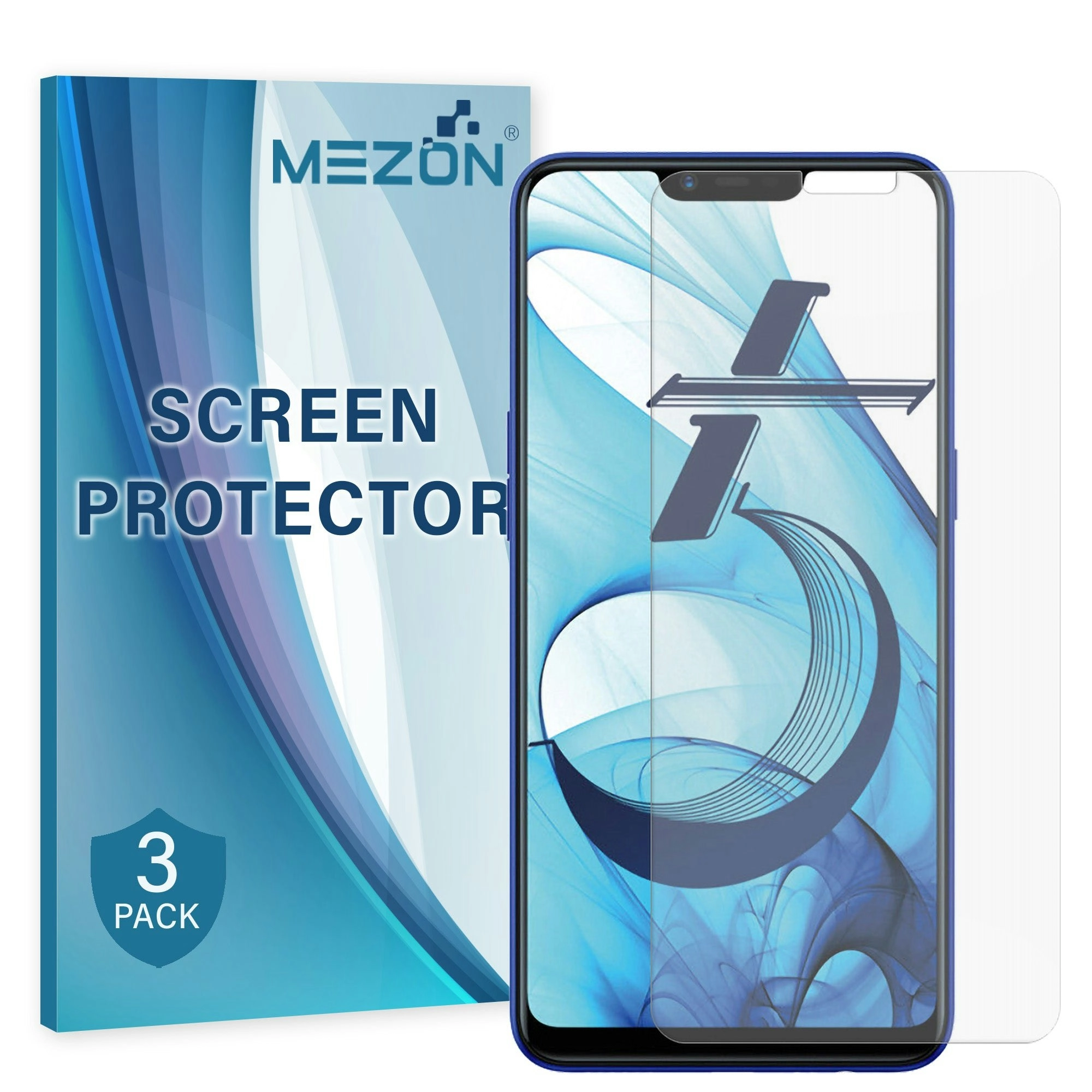 [3 Pack] MEZON OPPO AX5 Anti-Glare Matte Screen Protector Case Friendly Film (AX5, Matte)