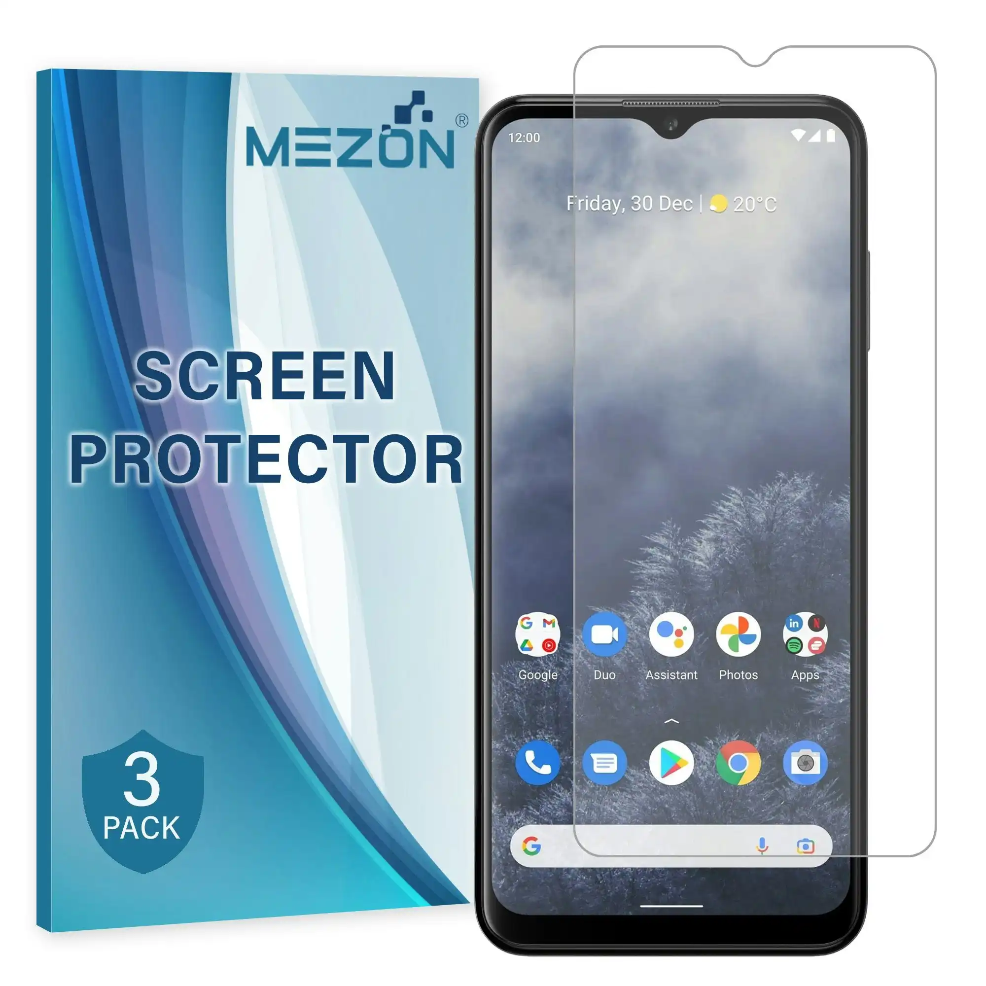 [3 Pack] MEZON Nokia G60 5G Anti-Glare Matte Screen Protector Case Friendly Film (Nokia G60 5G, Matte)