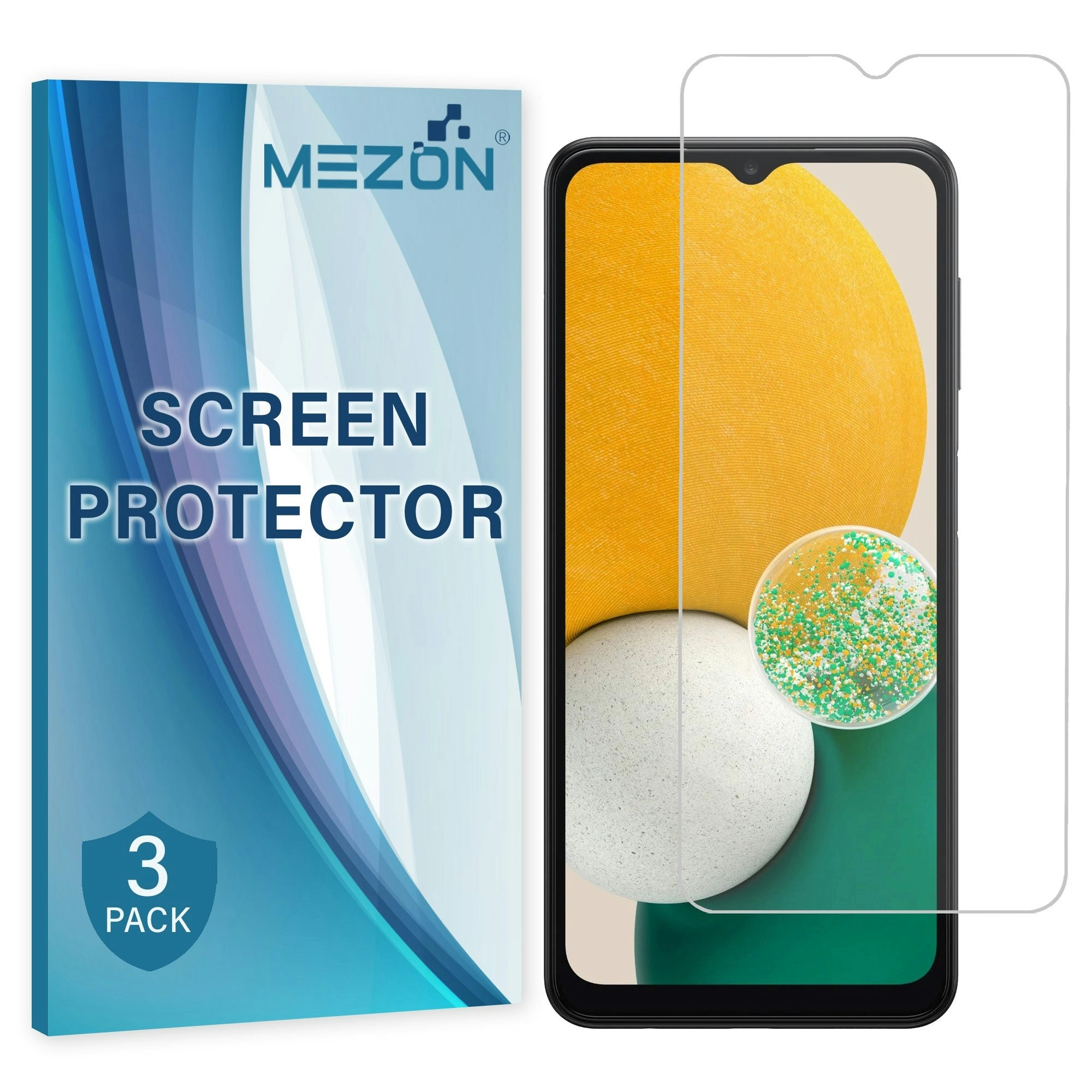 [3 Pack] MEZON Samsung Galaxy A13 5G Ultra Clear Screen Protector Case Friendly Film (Galaxy A13 5G, Clear)