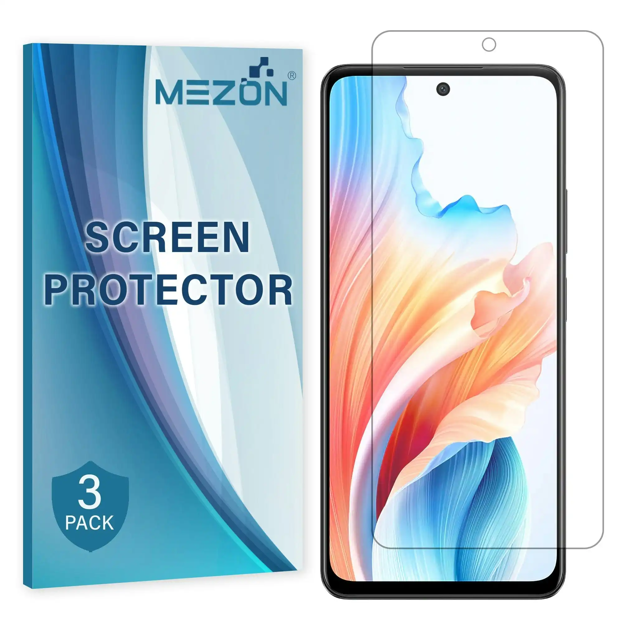 [3 Pack] MEZON OPPO A79 5G Ultra Clear Screen Protector Case Friendly Film (OPPO A79 5G, Clear)