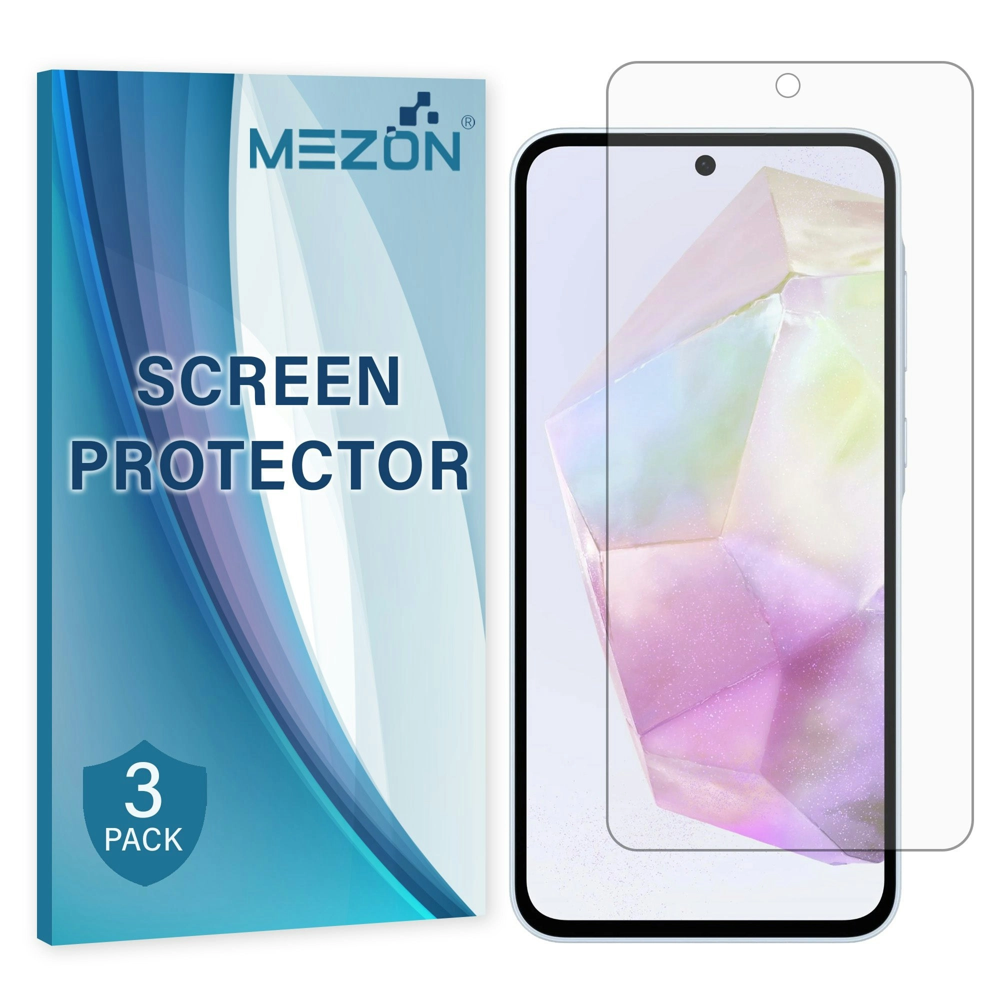 [3 Pack] MEZON Samsung Galaxy A55 5G Anti-Glare Matte Screen Protector Case Friendly Film (Galaxy A55 5G, Matte)