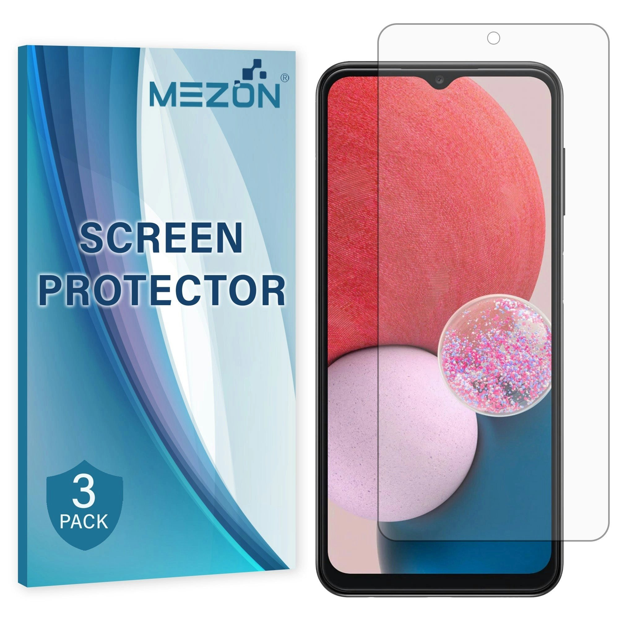 [3 Pack] MEZON Samsung Galaxy A13 Premium Hydrogel Clear Edge-to-Edge Full Coverage Screen Protector Fingerprint Sensor Film