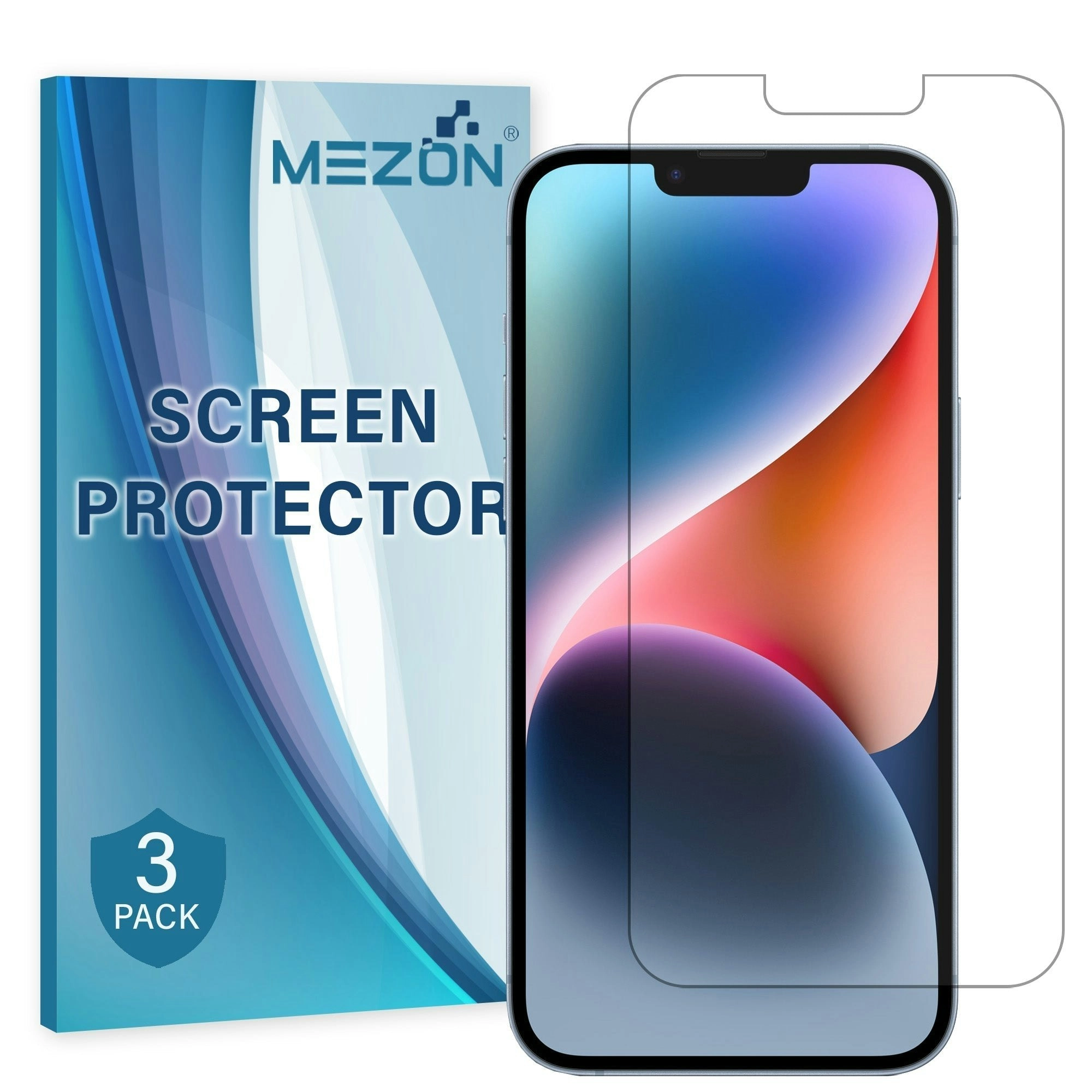 [3 Pack] MEZON iPhone 13 Pro Max (6.7") Premium Hydrogel Clear Edge-to-Edge Full Coverage Screen Protector Film