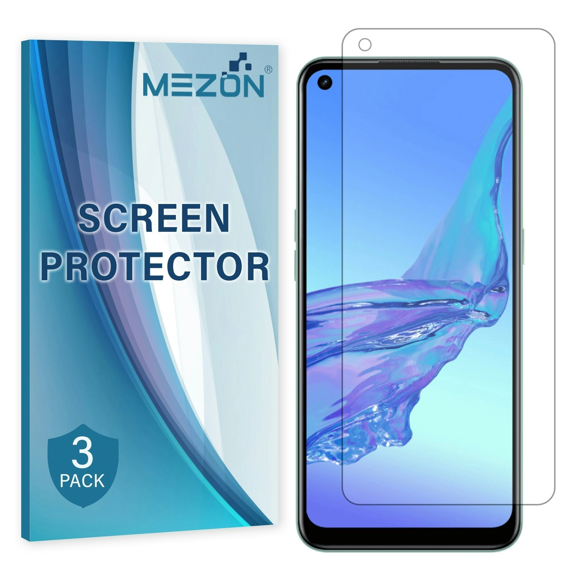 [3 Pack] MEZON OPPO A52 Premium Hydrogel Clear Edge-to-Edge Full Coverage Screen Protector Film