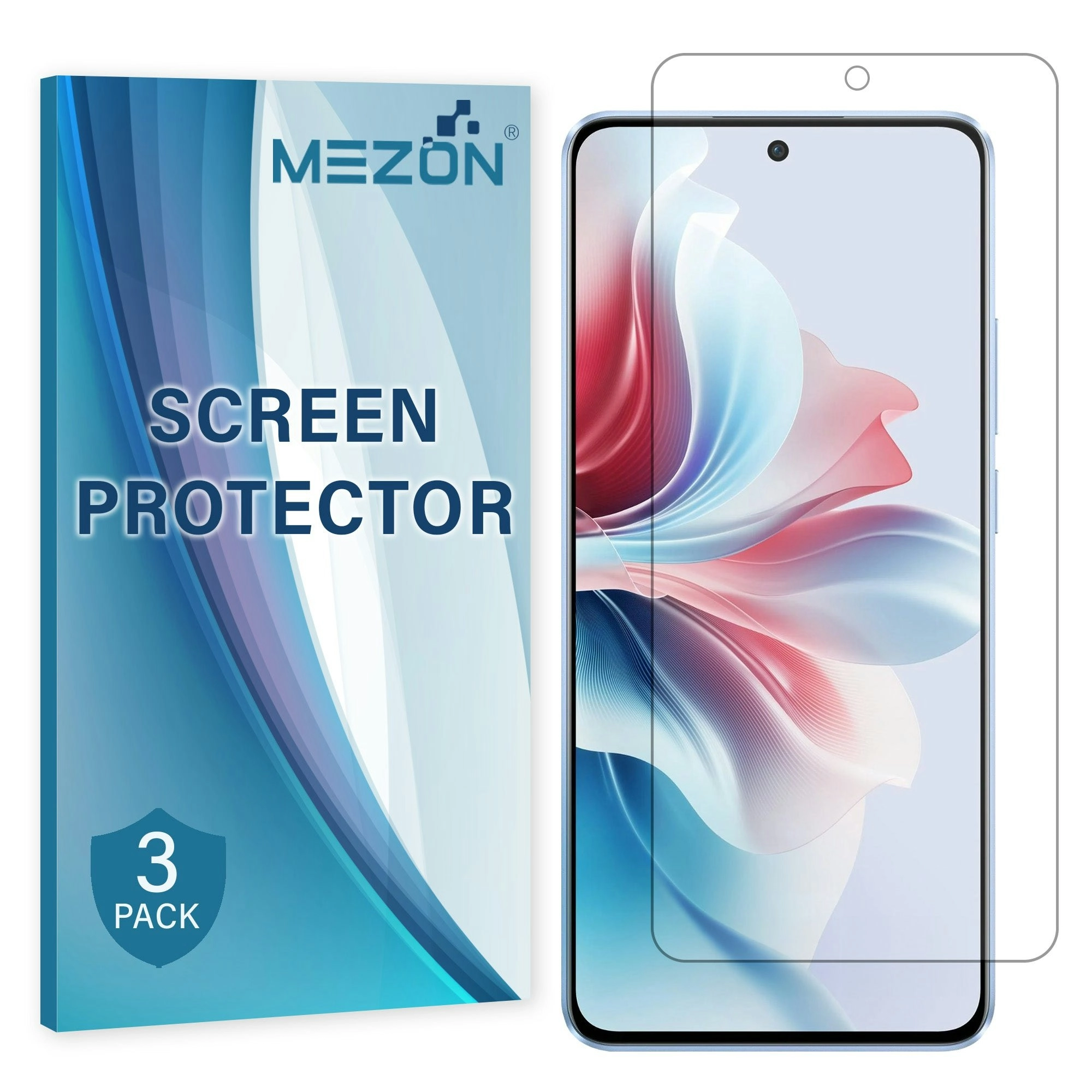 [3 Pack] MEZON OPPO Reno11 F 5G Premium Hydrogel Clear Edge-to-Edge Full Coverage Screen Protector Film