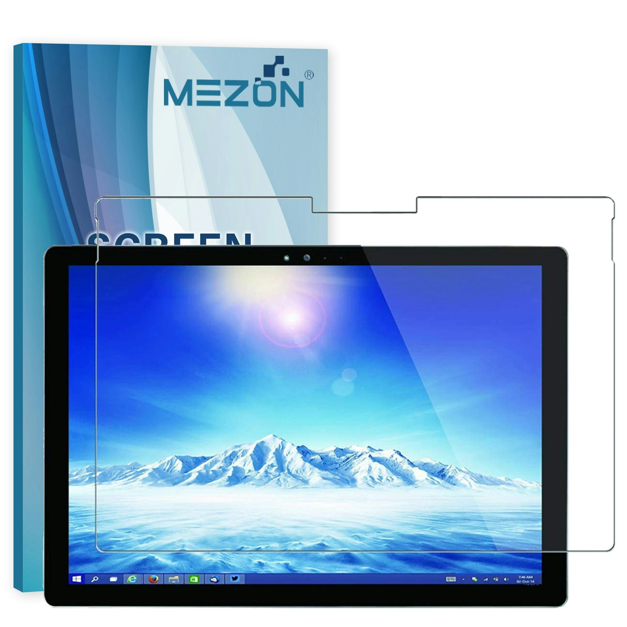 [3 Pack] MEZON Microsoft Surface Pro 7 (12.3") Anti-Glare Matte Film Screen Protector – Case and Surface Pen Friendly