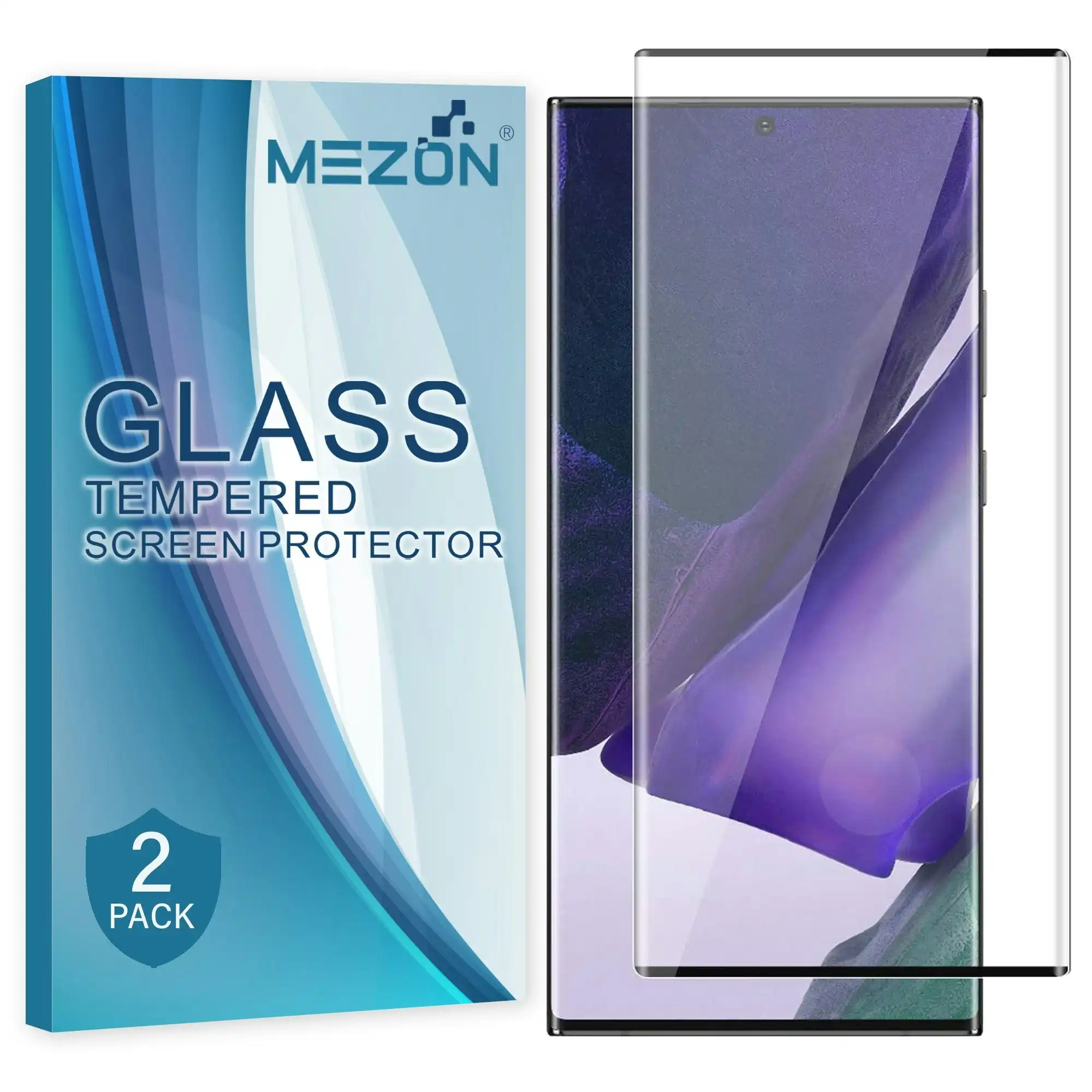 [2 Pack] MEZON Full Coverage Samsung Galaxy Note 20 Ultra Tempered Glass Crystal Clear Premium 9H HD Screen Protector