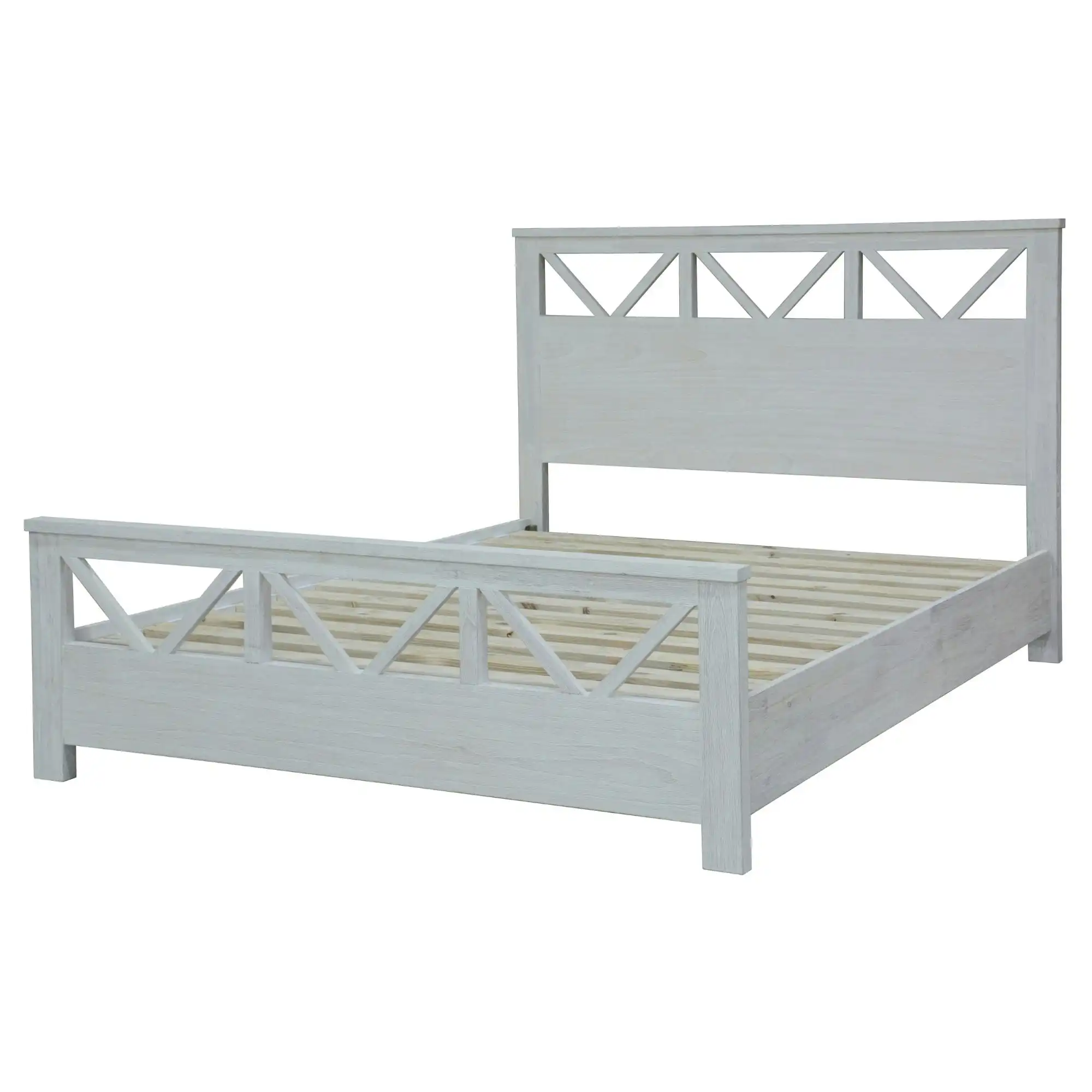 Myer Bed Frame White Wash