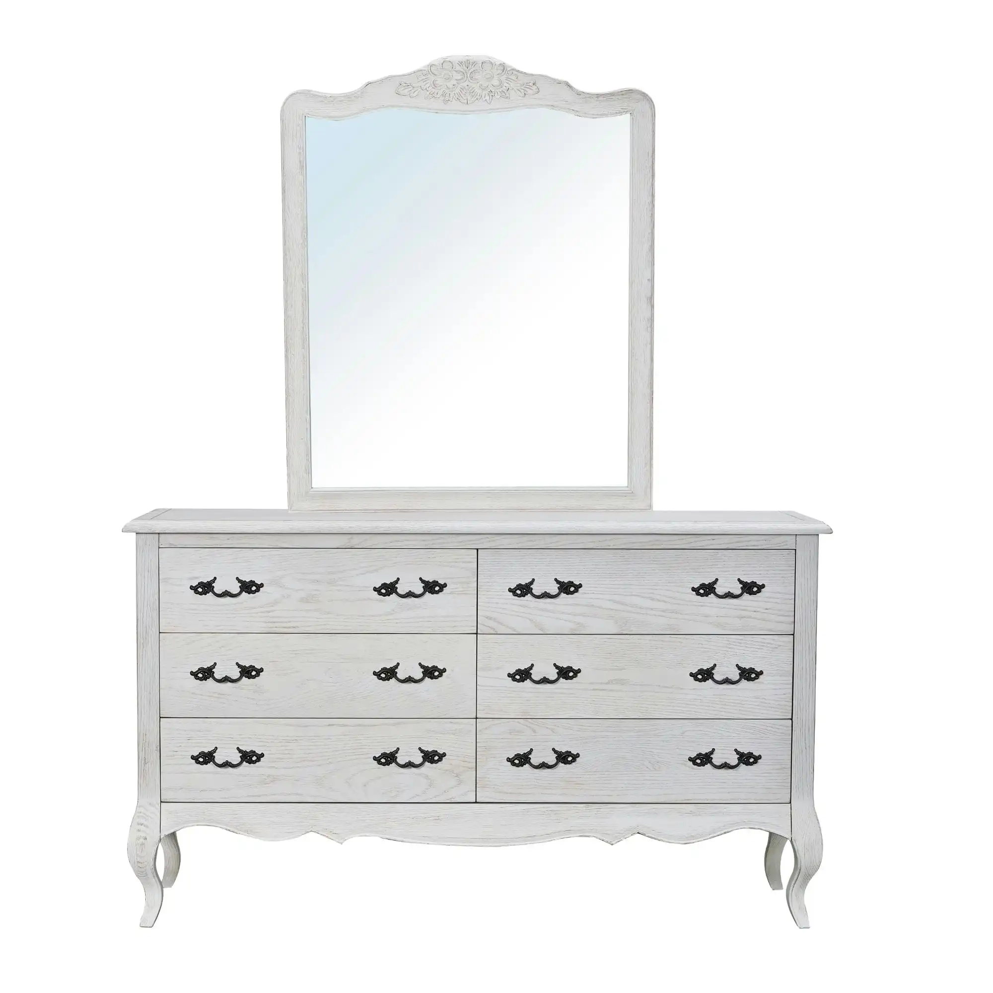 Alice Dresser Mirror Set White