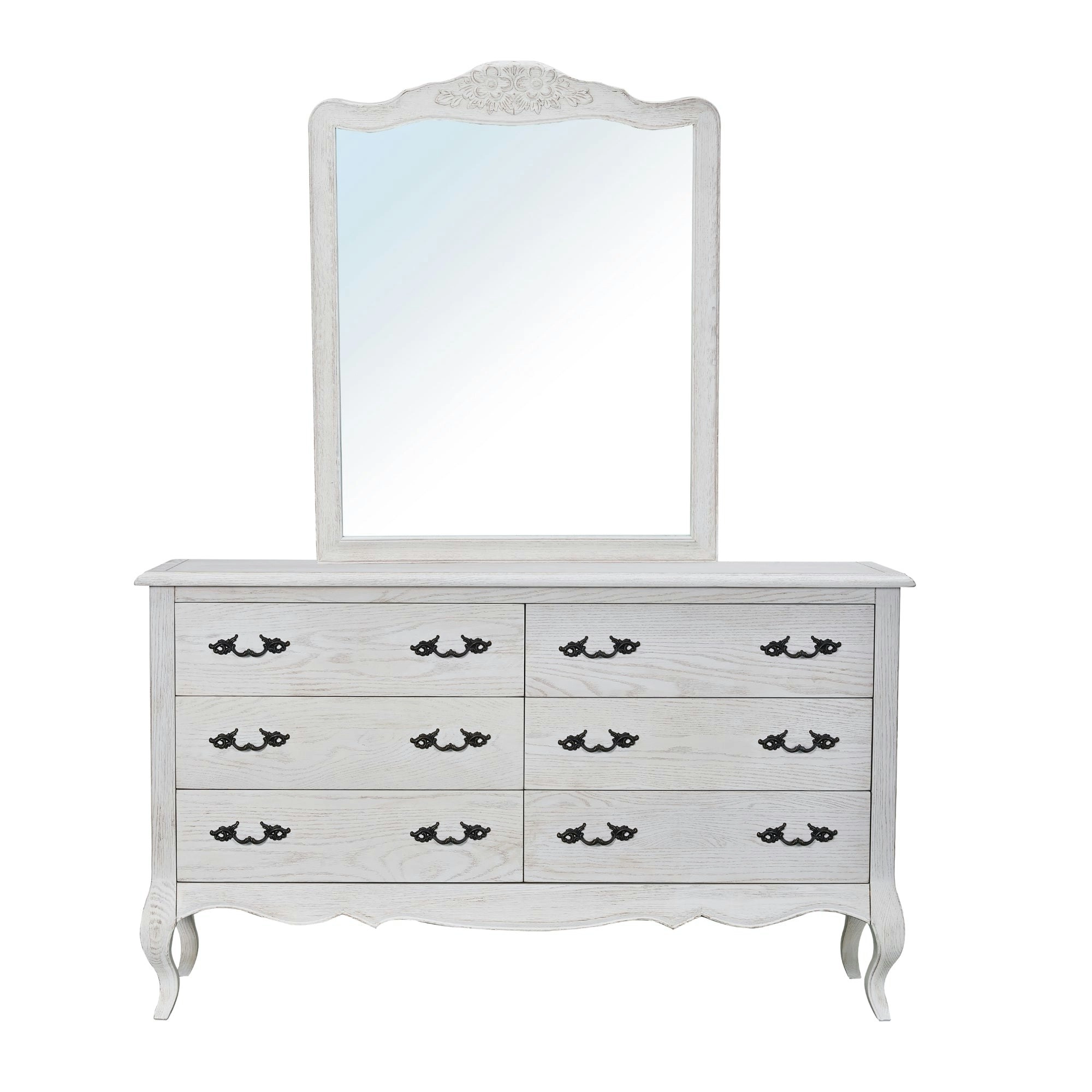 Alice Dresser Mirror Set White