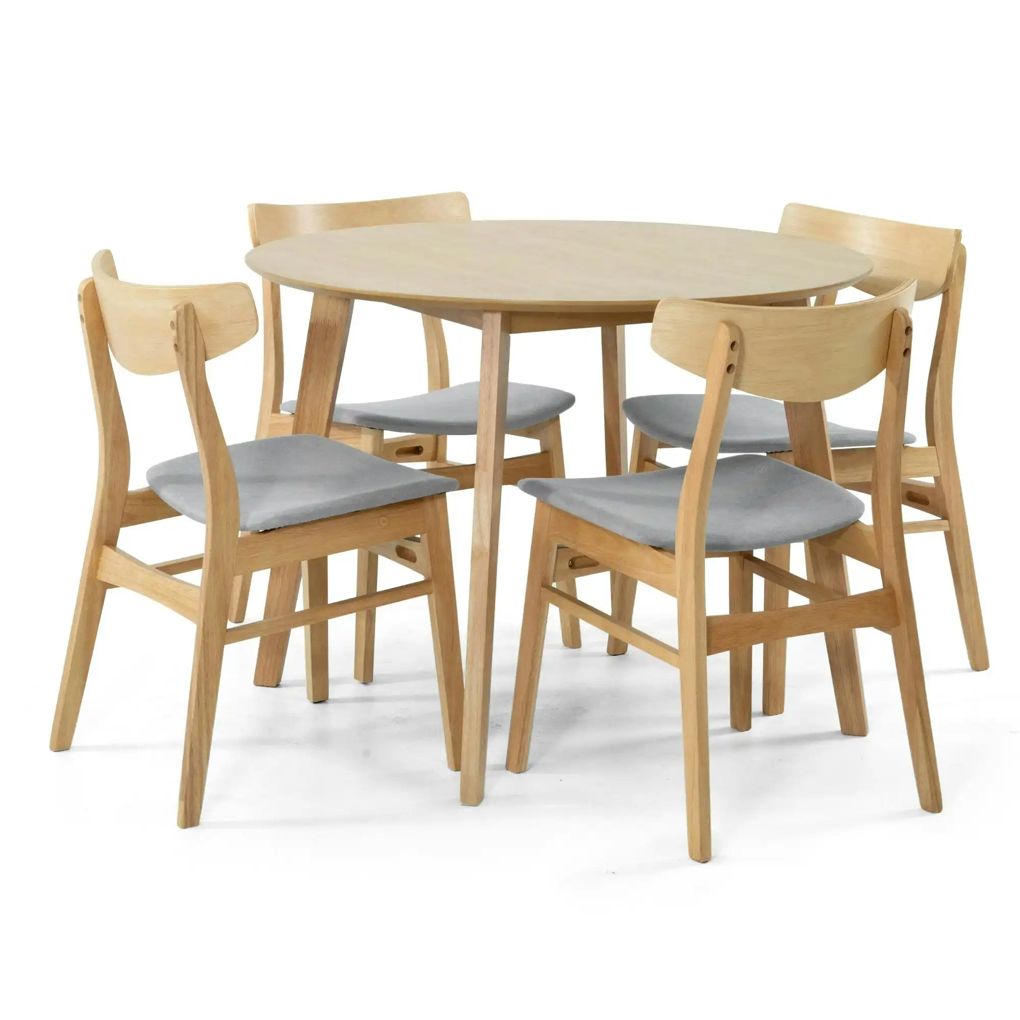 Cusco 5pc 100cm Round Dining Table Chair Set