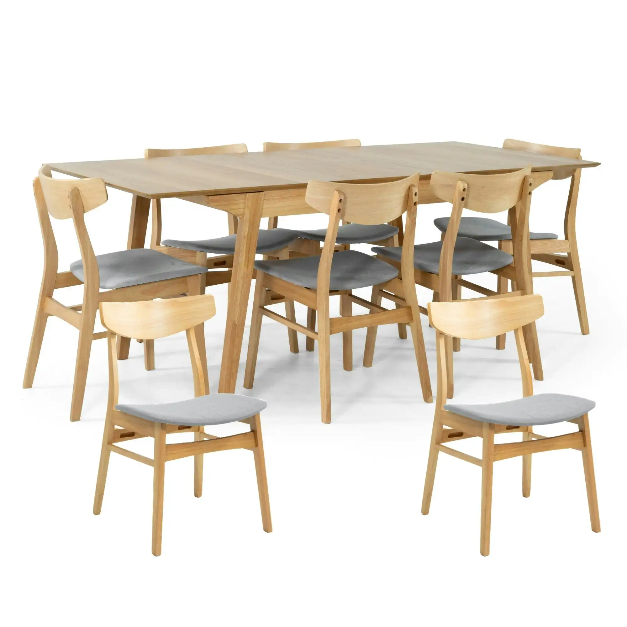 Cusco 9pc 150-190cm Extendable Dining Table Chair Set