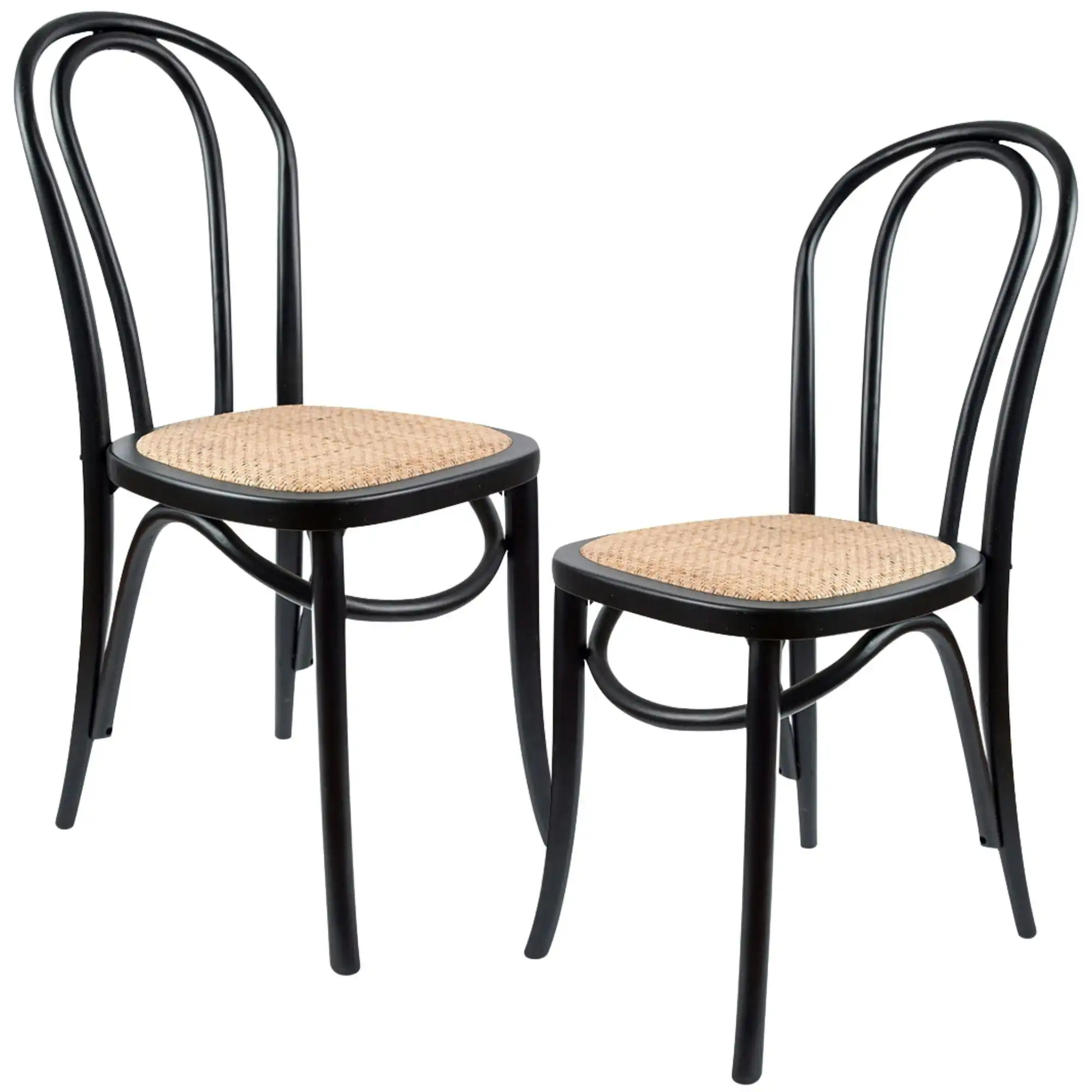 Azalea 2pc Set Dining Chair Black