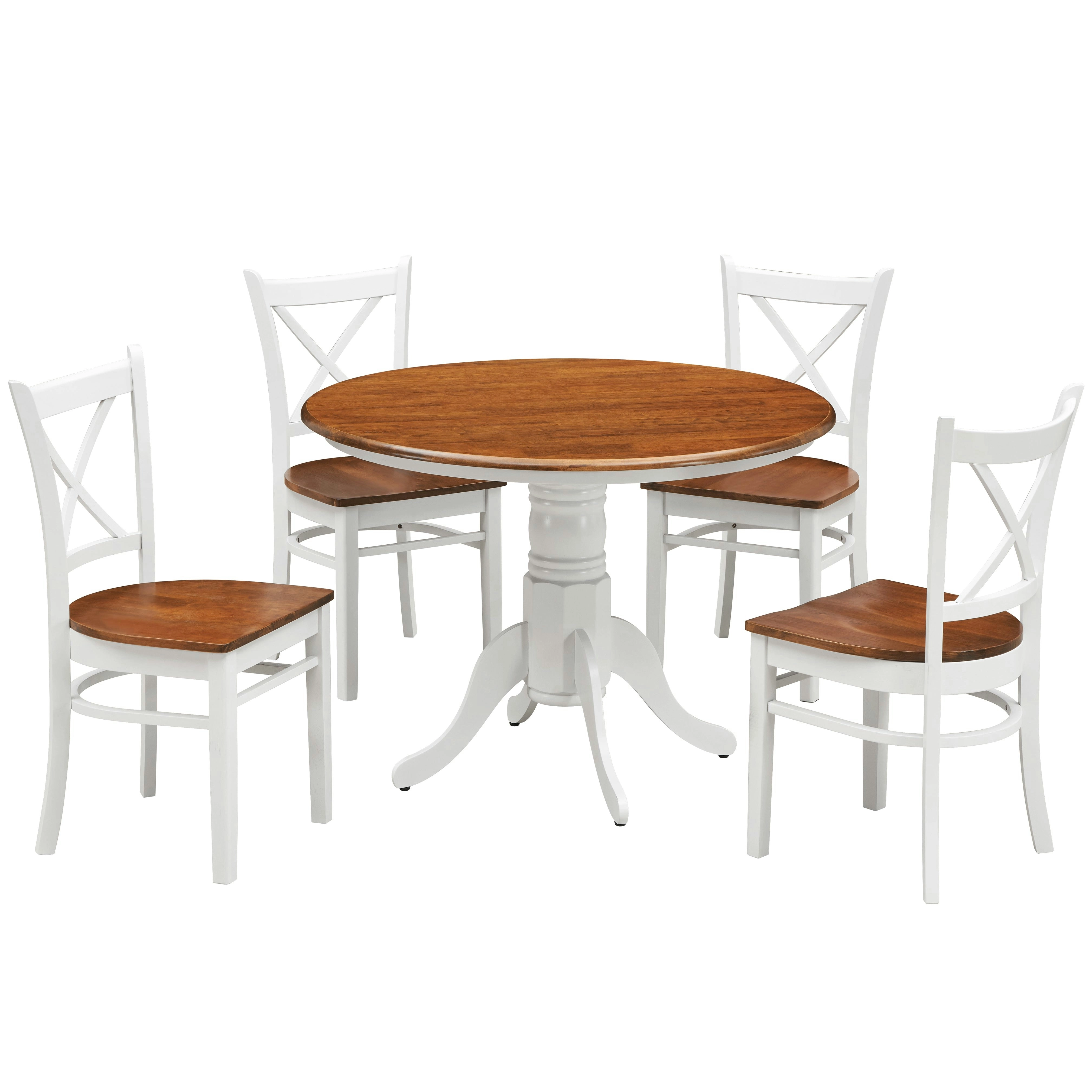 Lupin 5pc Round Dining Table Chair Set