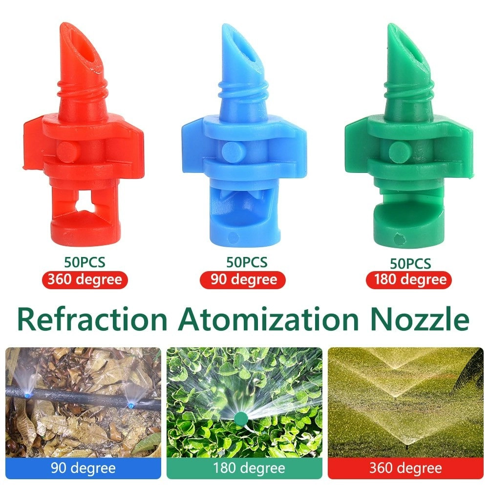 50PCS Garden water sprayer misting nozzles 90/180/360 degree