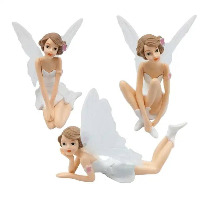 3PCS Fairy/Angel Miniature Set Fairy Garden, Cake Topper Ornament