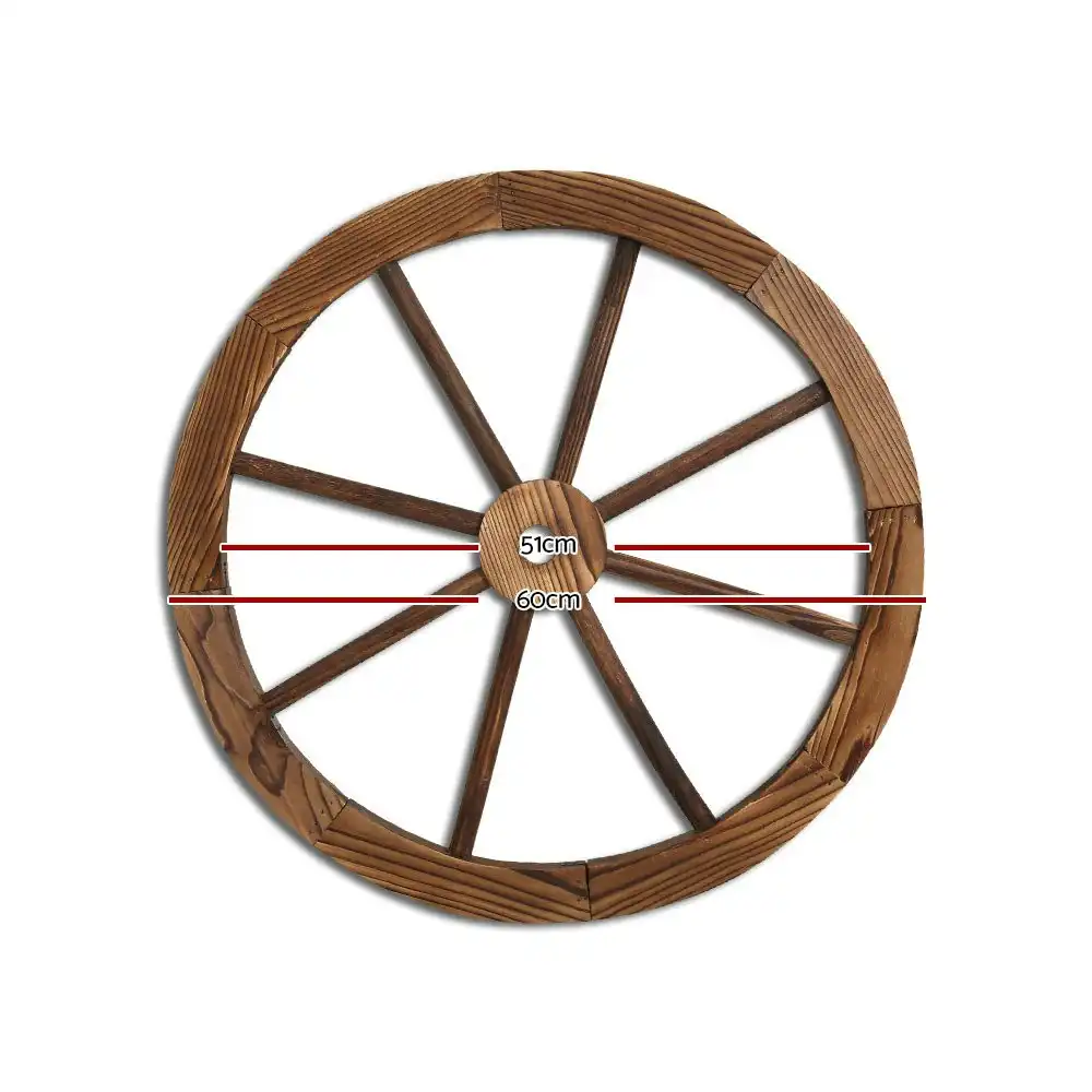 1 or 2 piece Garden Wooden Wagon Wheel