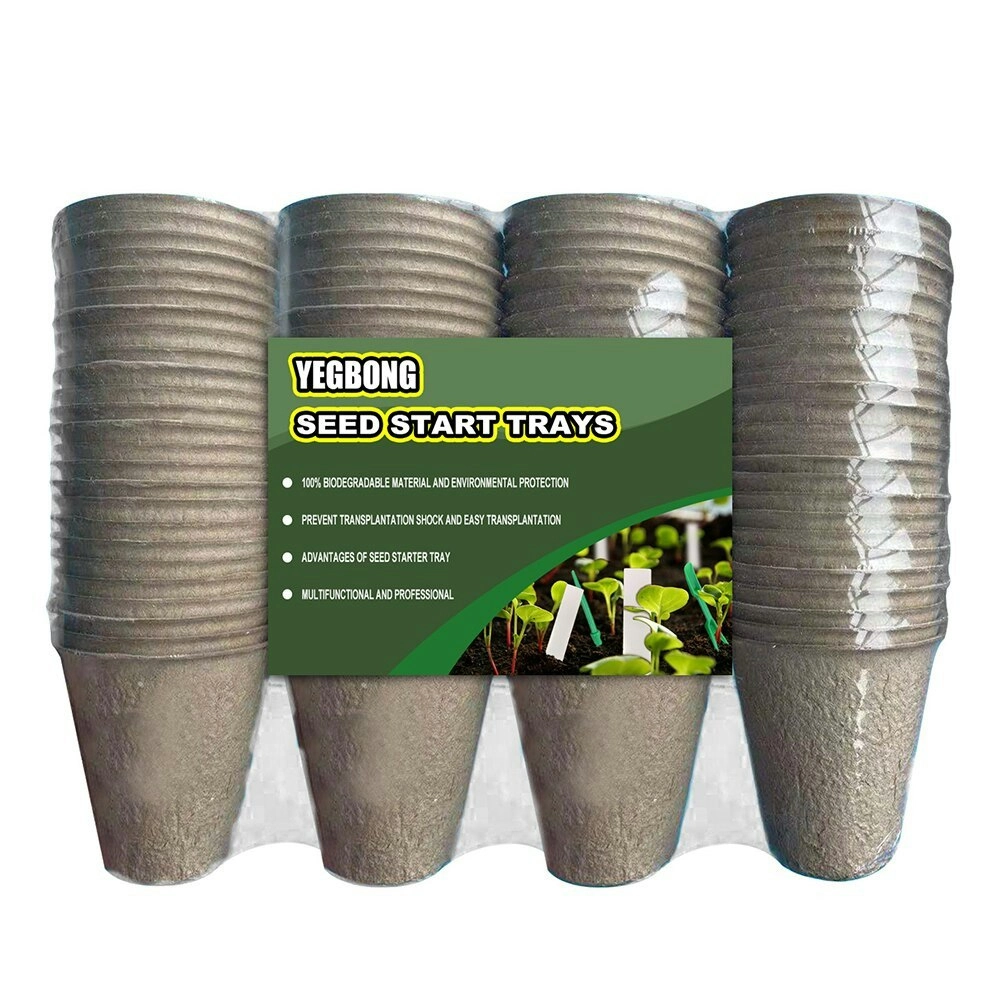 50/100pcs seedling pots with labels & seedling tool kit