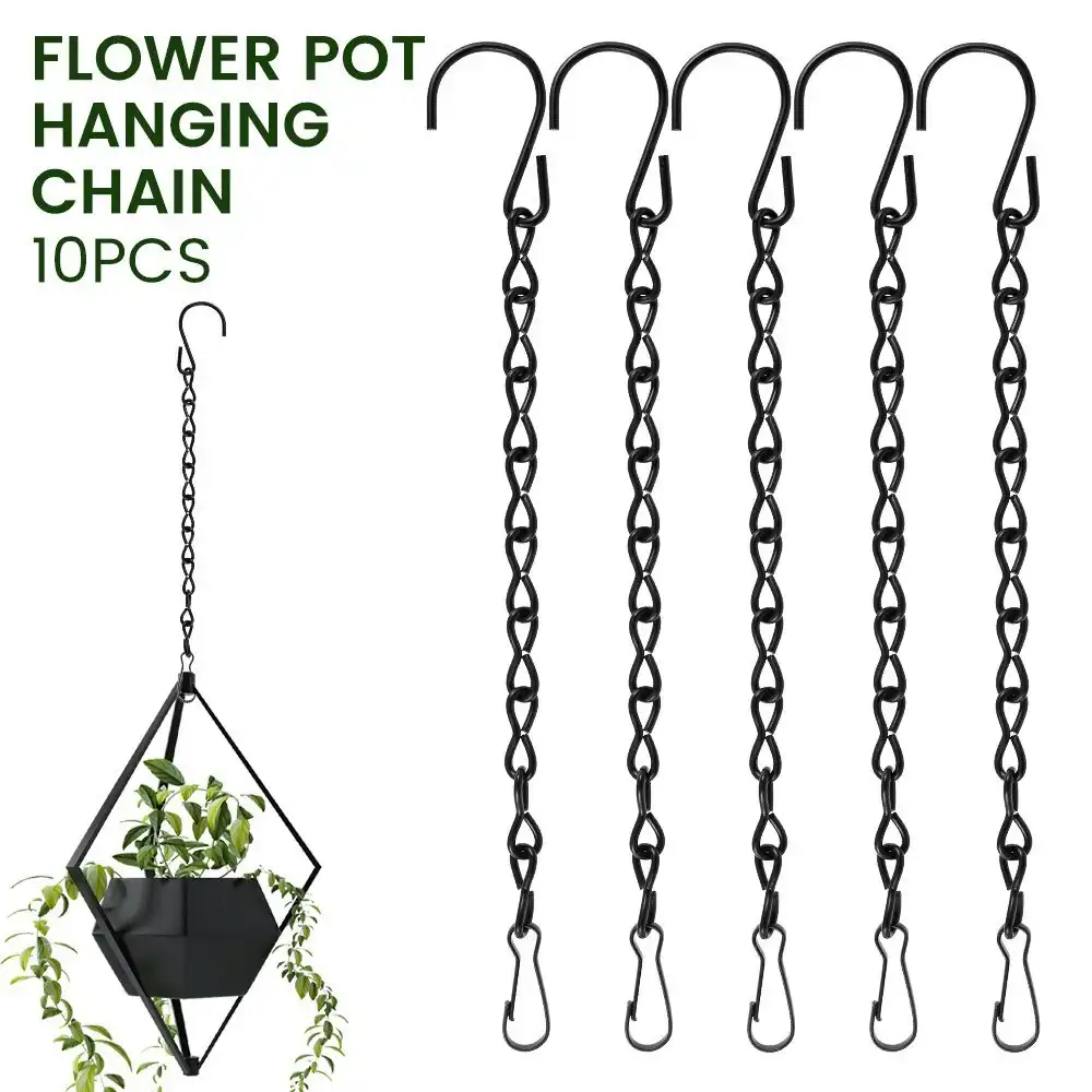 10pcs Steel Flower Pot Hanging Basket Chains with Hooks
