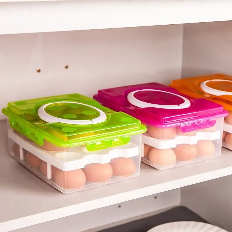 Kitchen 24 Egg Double Layer Multi-function Storage Food Container