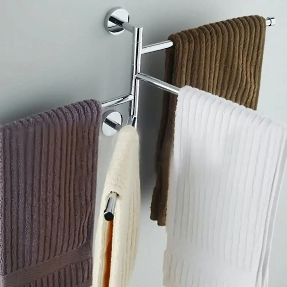 New 4 Bar Stainless Steel Bathroom Towel Rack Organizer