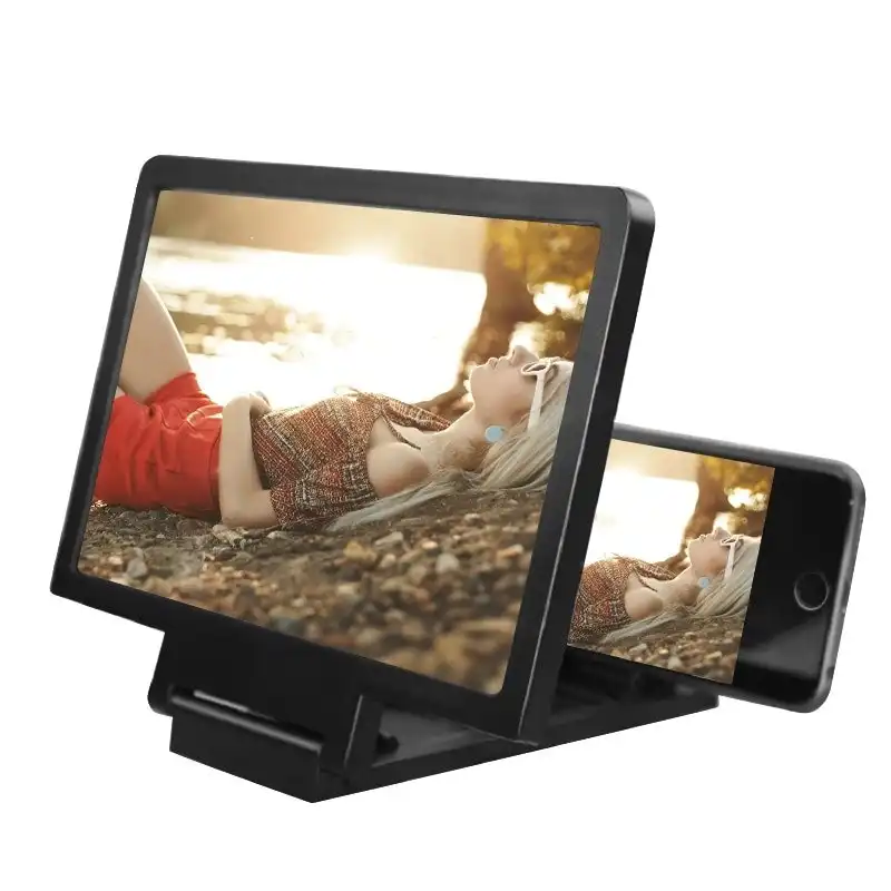 Foldable 3D Mobile Phone Magnifier Screen Amplifier HD Stand