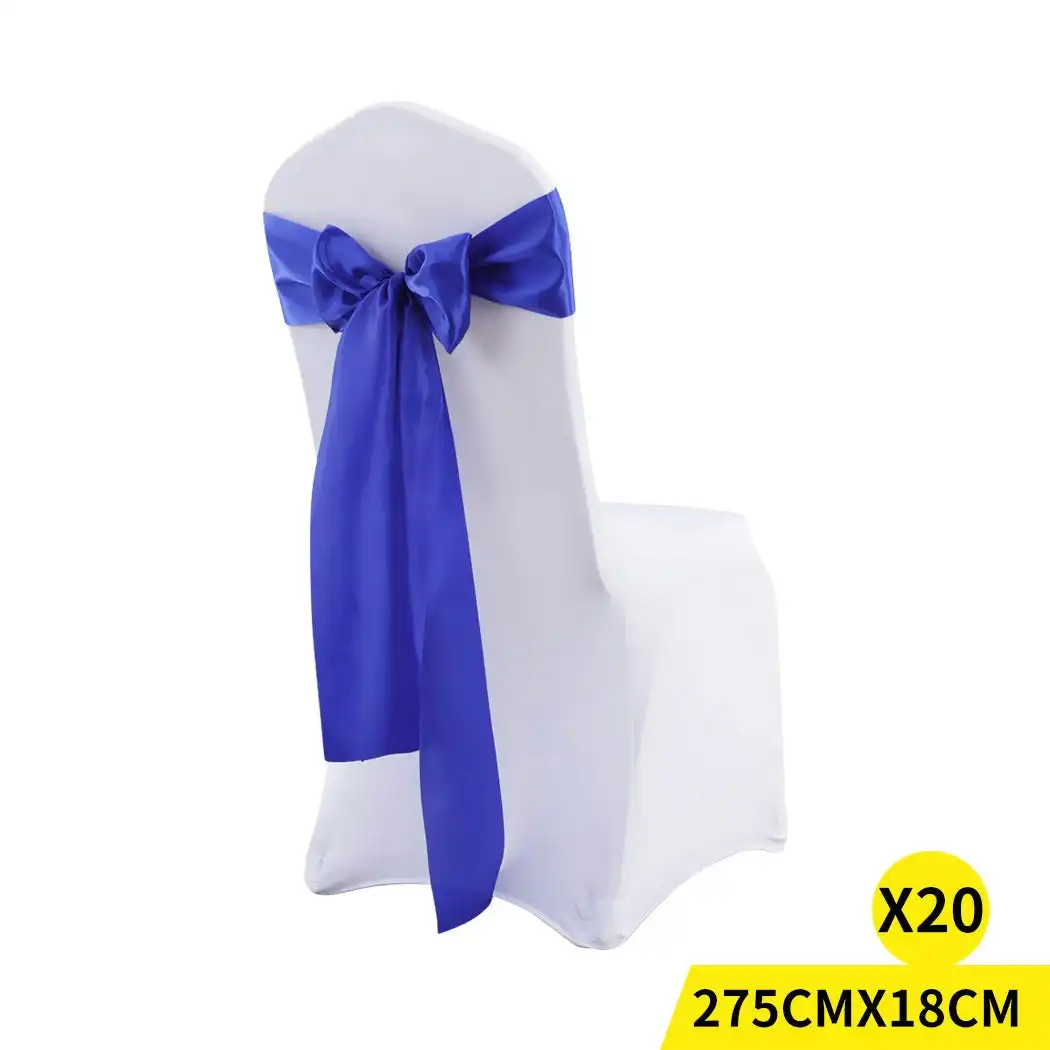 Traderight Group  20x Satin Chair Sashes Covers Wedding Party Home Dress Decorations Table Runner