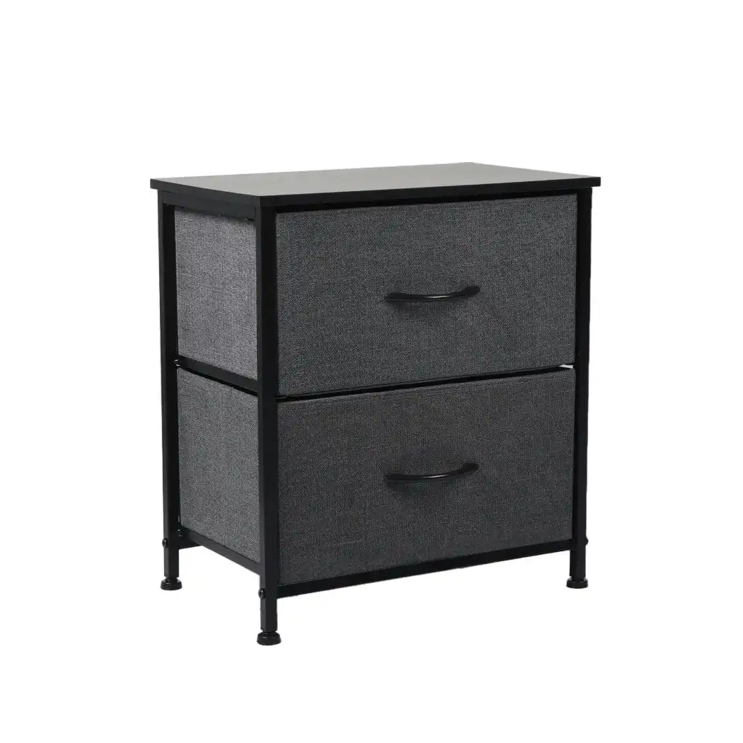 Levede Storage Cabinet Tower Bedside Table Chest of 2 Drawers Dresser Tallboy