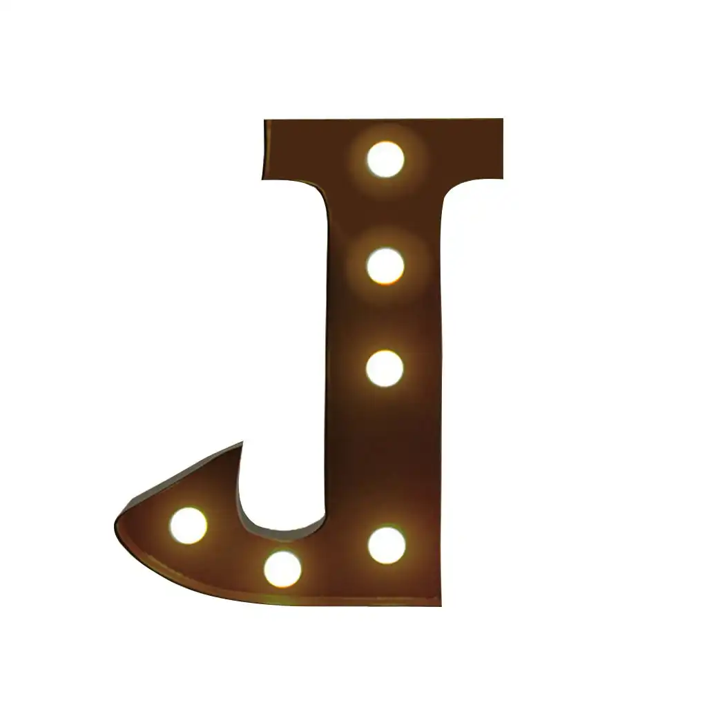 Traderight Group  LED Metal Letter Lights Free Standing Hanging Marquee Event Party D?cor Letter J