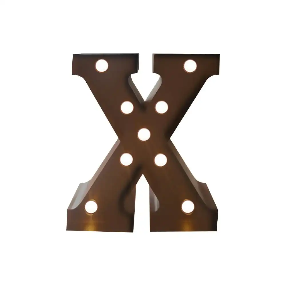 Traderight Group  LED Metal Letter Lights Free Standing Hanging Marquee Event Party D?cor Letter X