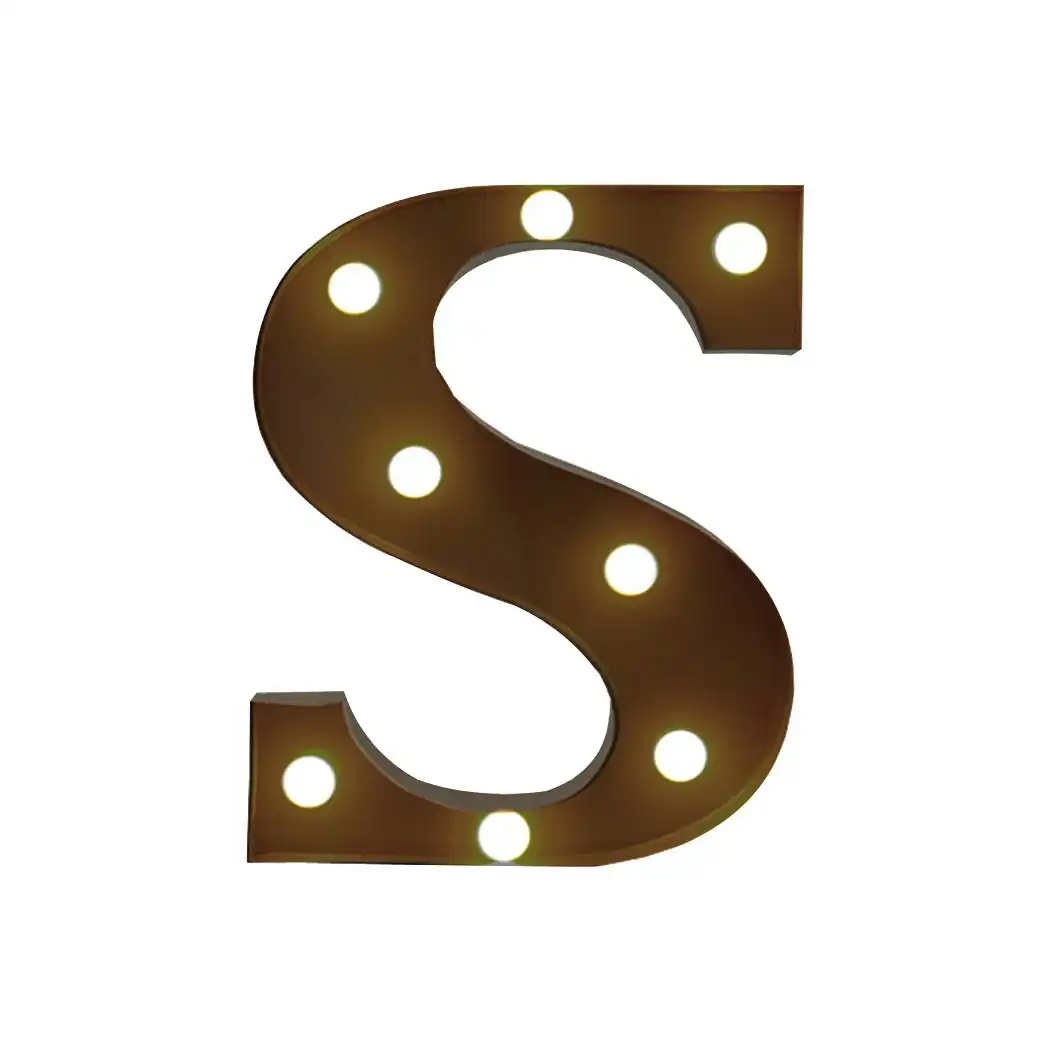 Traderight Group  LED Metal Letter Lights Free Standing Hanging Marquee Event Party D?cor Letter S