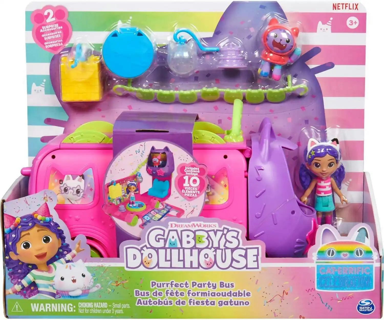 Gabby's Dollhouse - Celebration Party Bus Playset