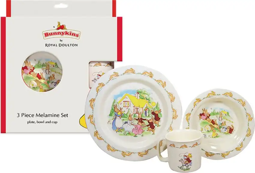U Games - Bunnykins 3pc Set – Playing Design Red By Royal Doulton