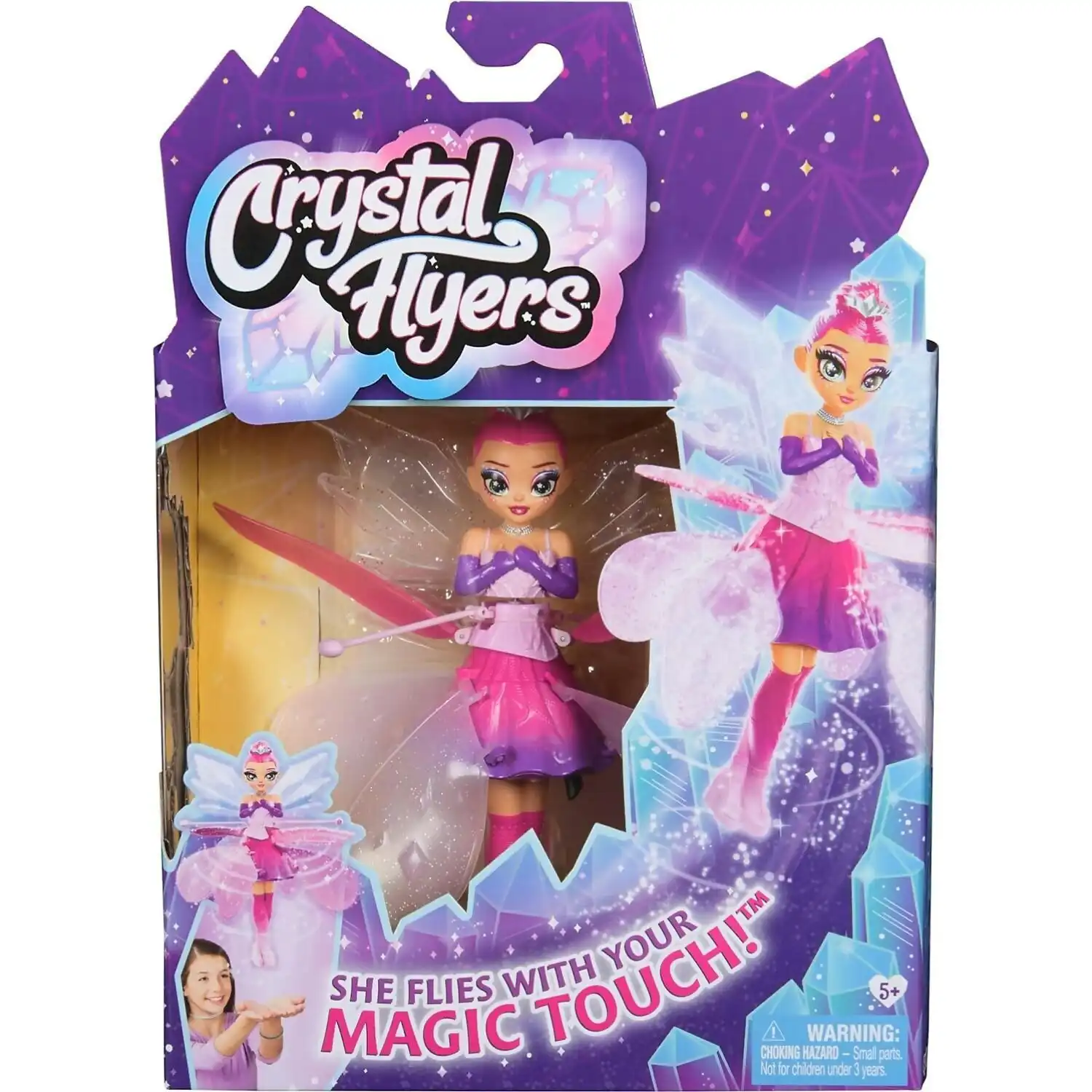 Crystal Flyers - Interactive Magical Flying Toy Doll With Crystal Wings